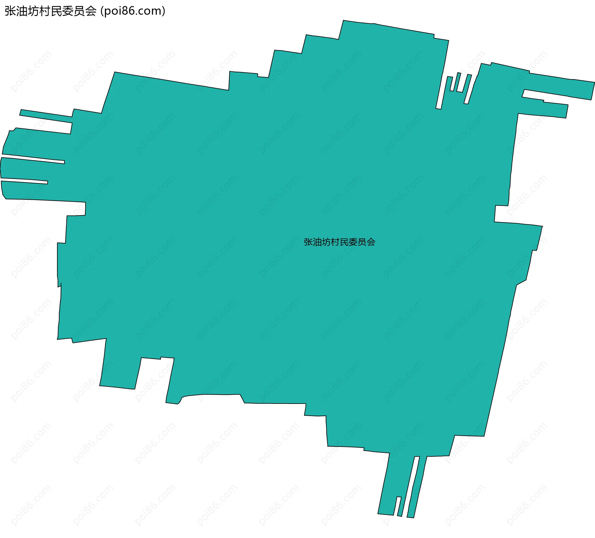 张油坊村民委员会边界地图