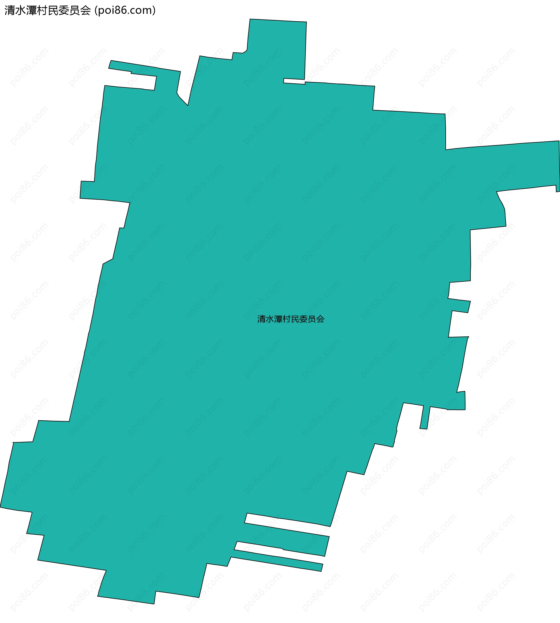 清水潭村民委员会边界地图