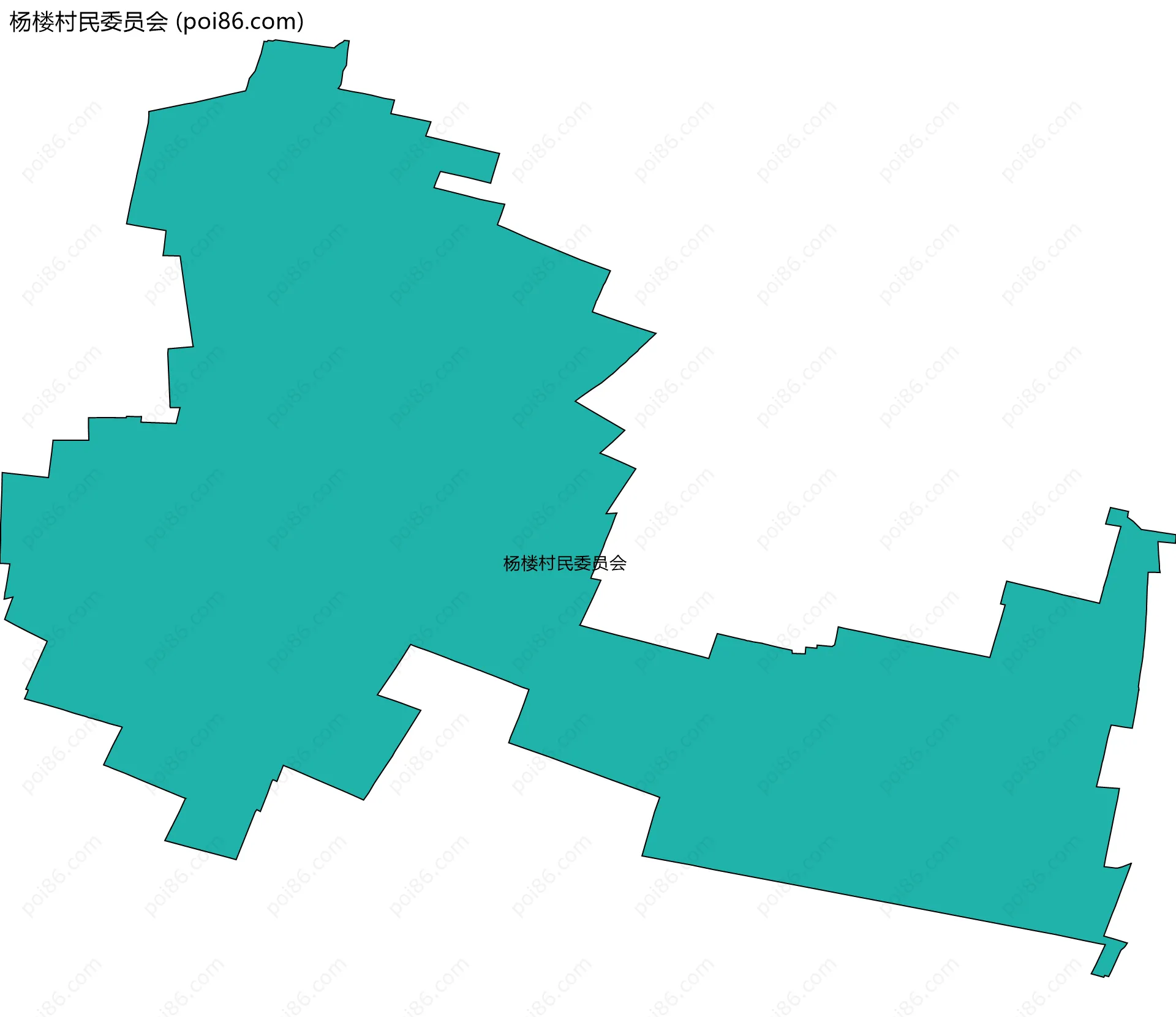 杨楼村民委员会边界地图