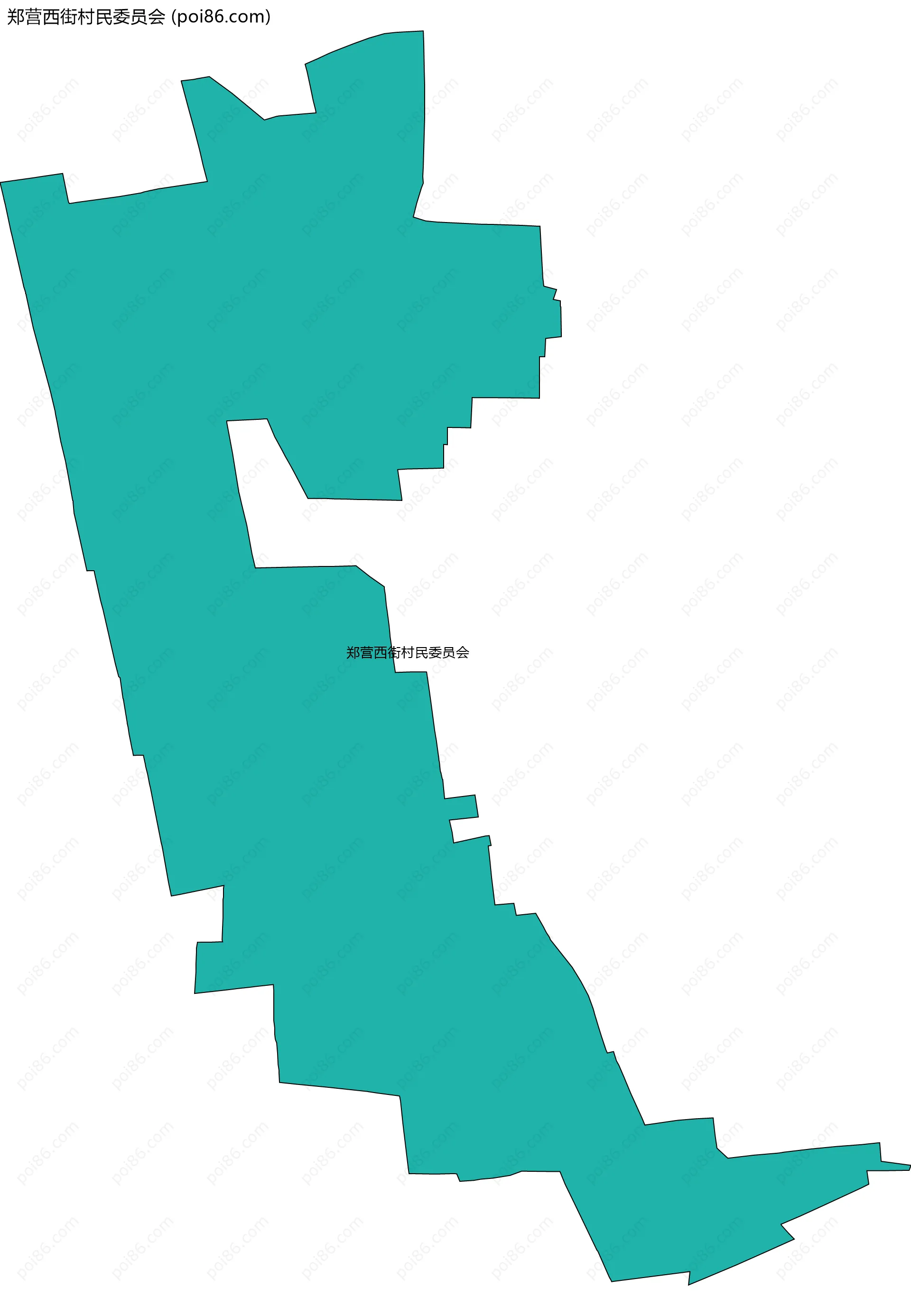 郑营西街村民委员会边界地图