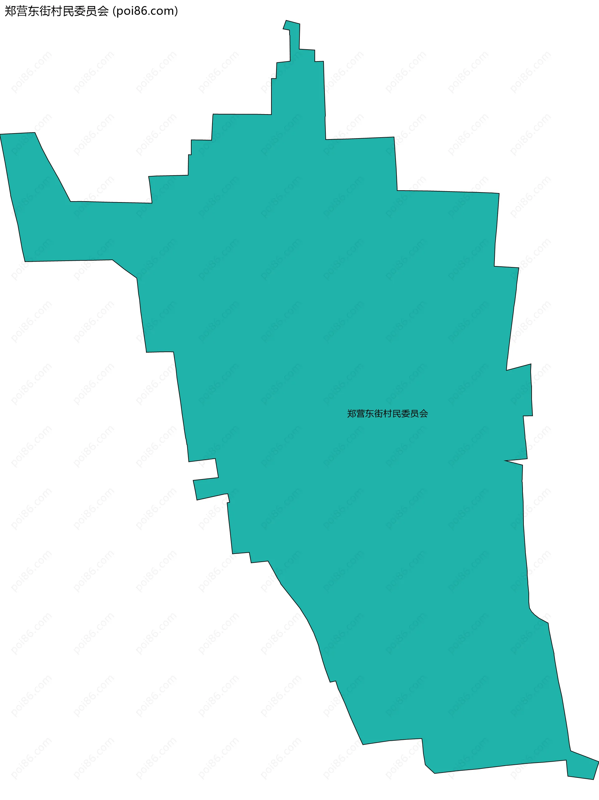 郑营东街村民委员会边界地图