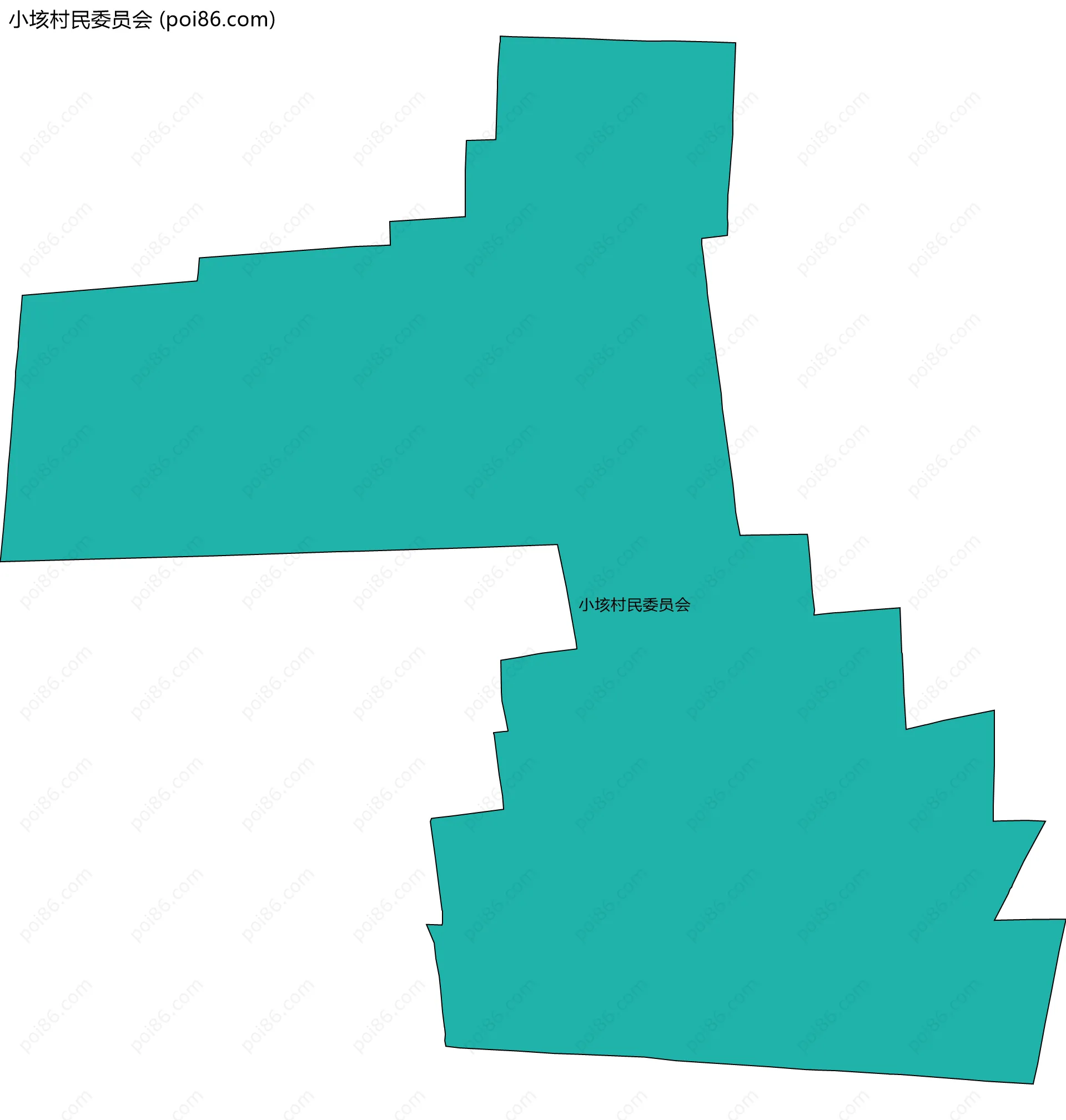 小垓村民委员会边界地图