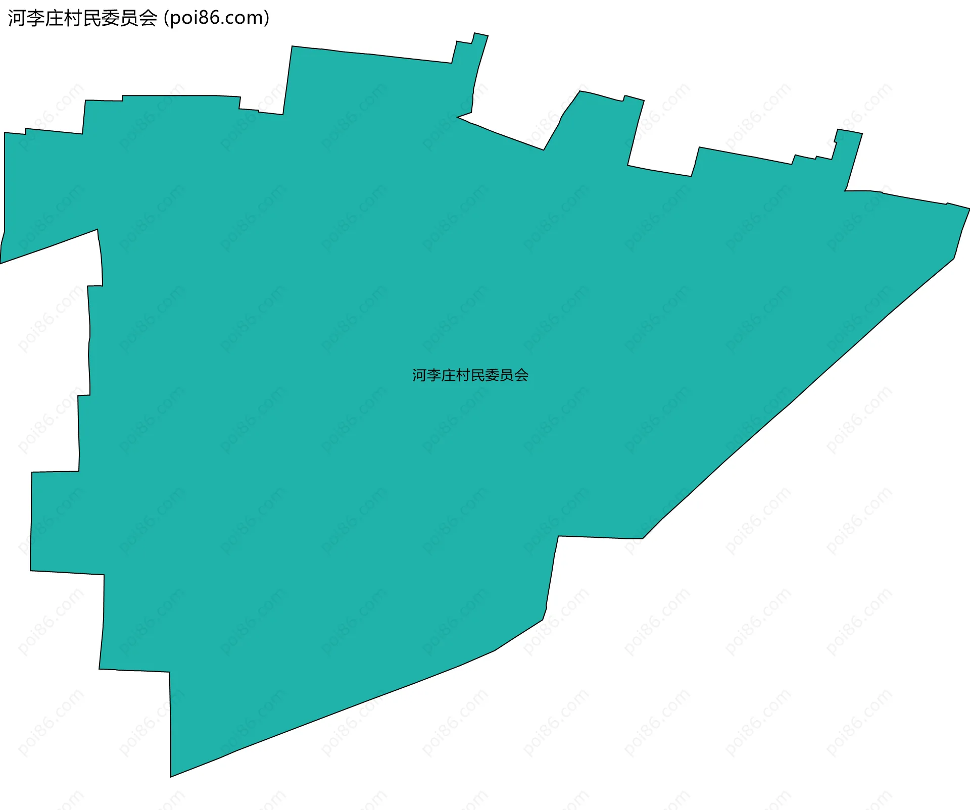 河李庄村民委员会边界地图