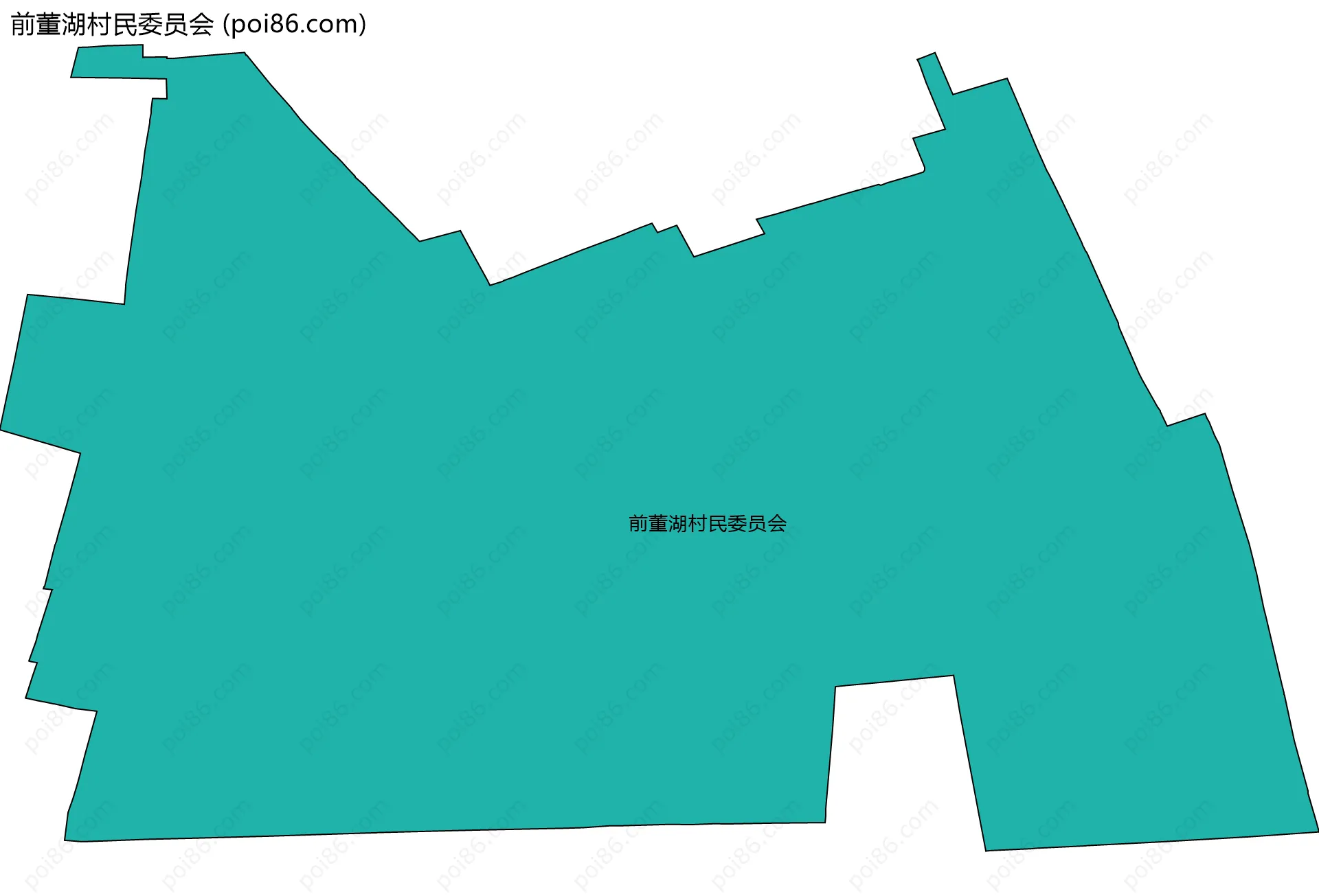 前董湖村民委员会边界地图