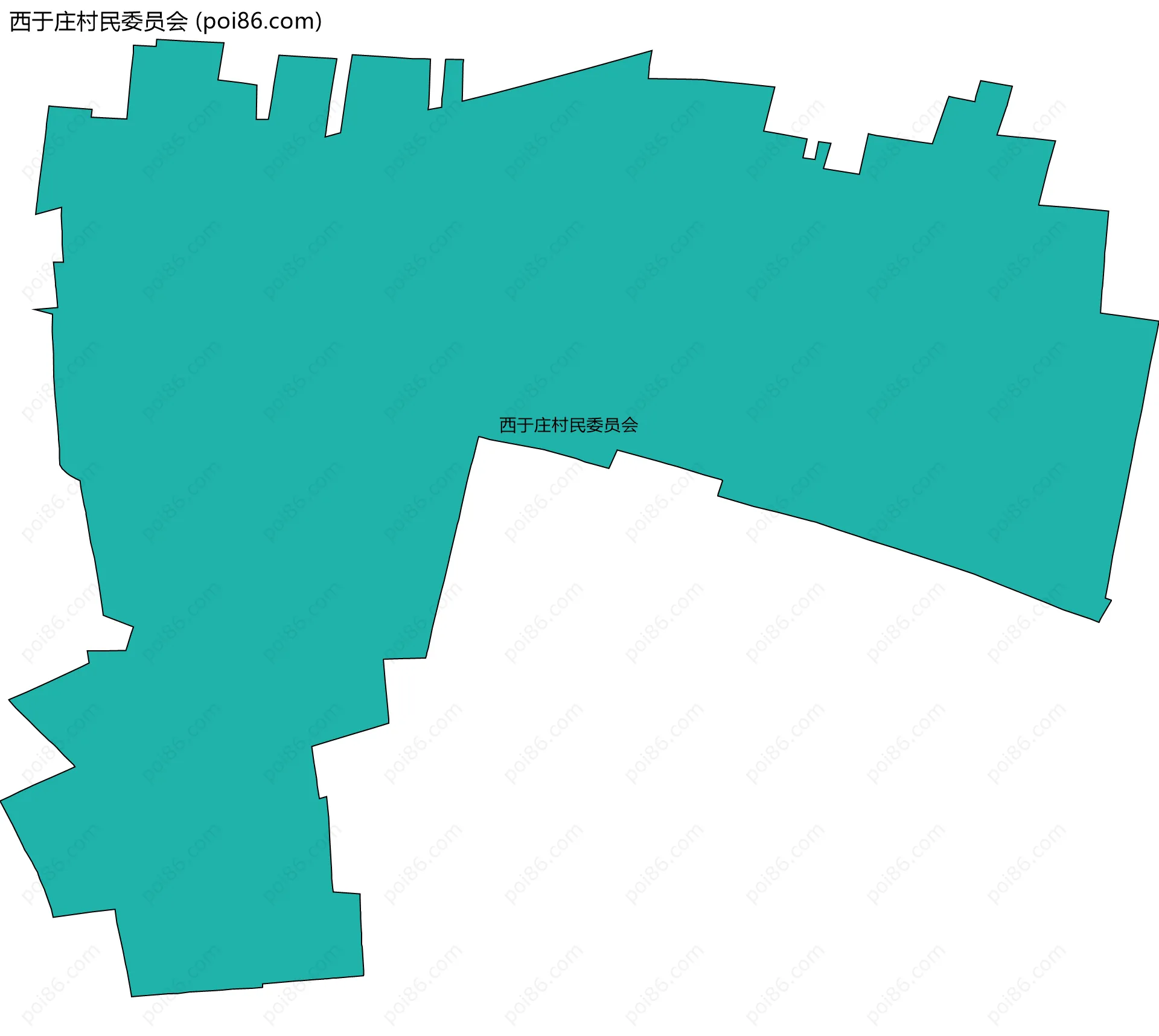 西于庄村民委员会边界地图