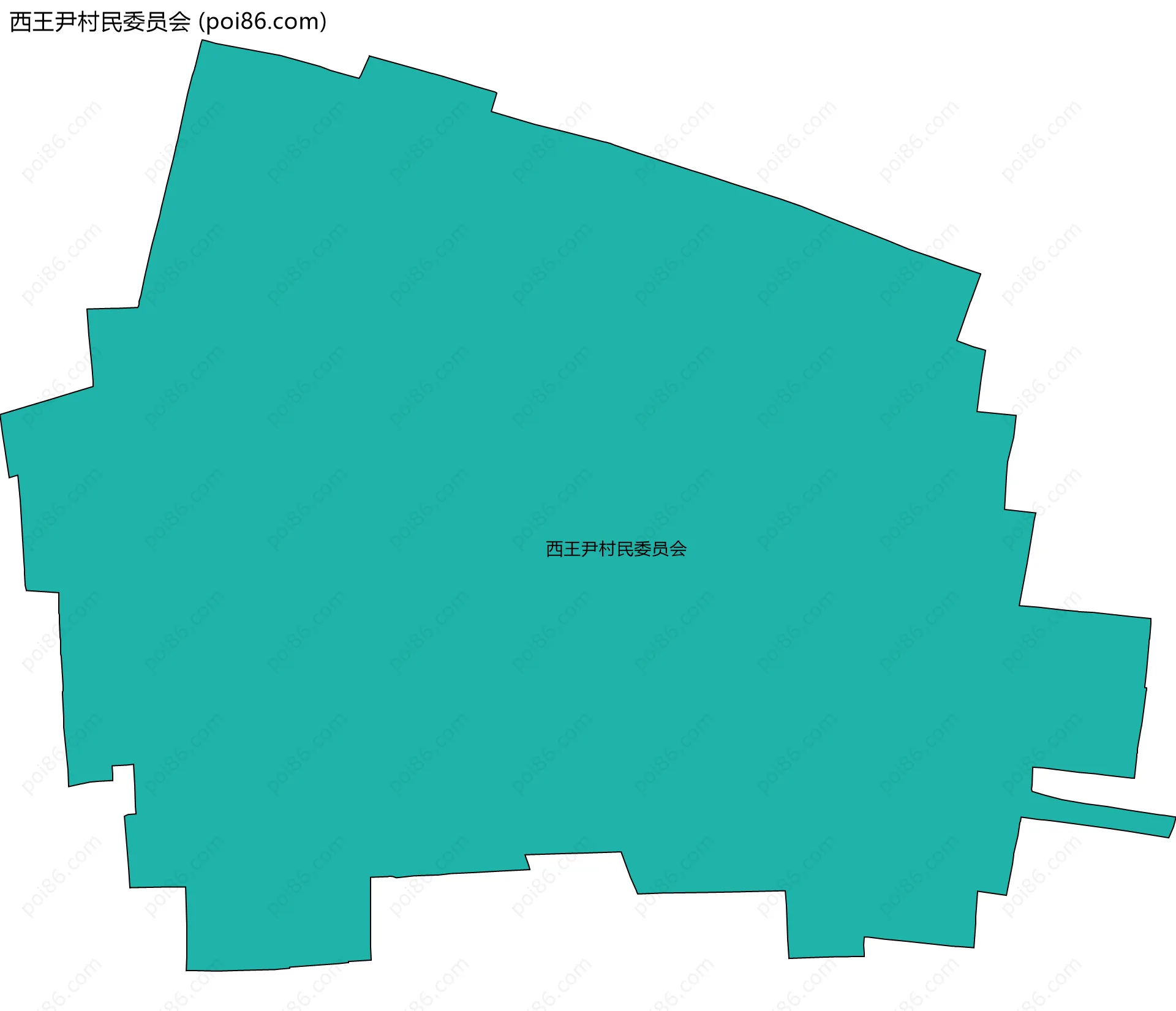 西王尹村民委员会边界地图