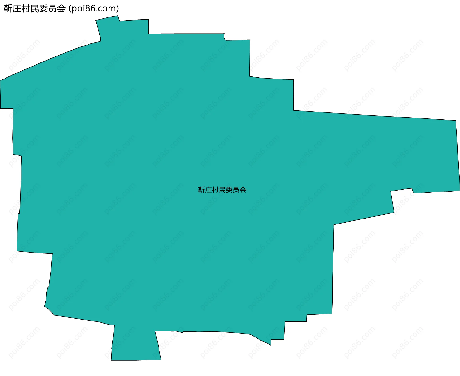靳庄村民委员会边界地图