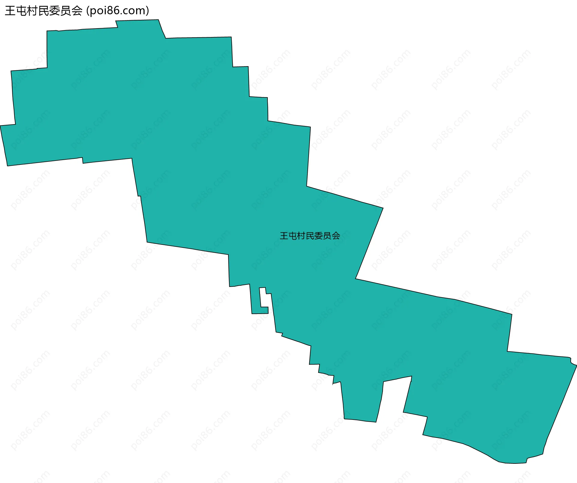 王屯村民委员会边界地图