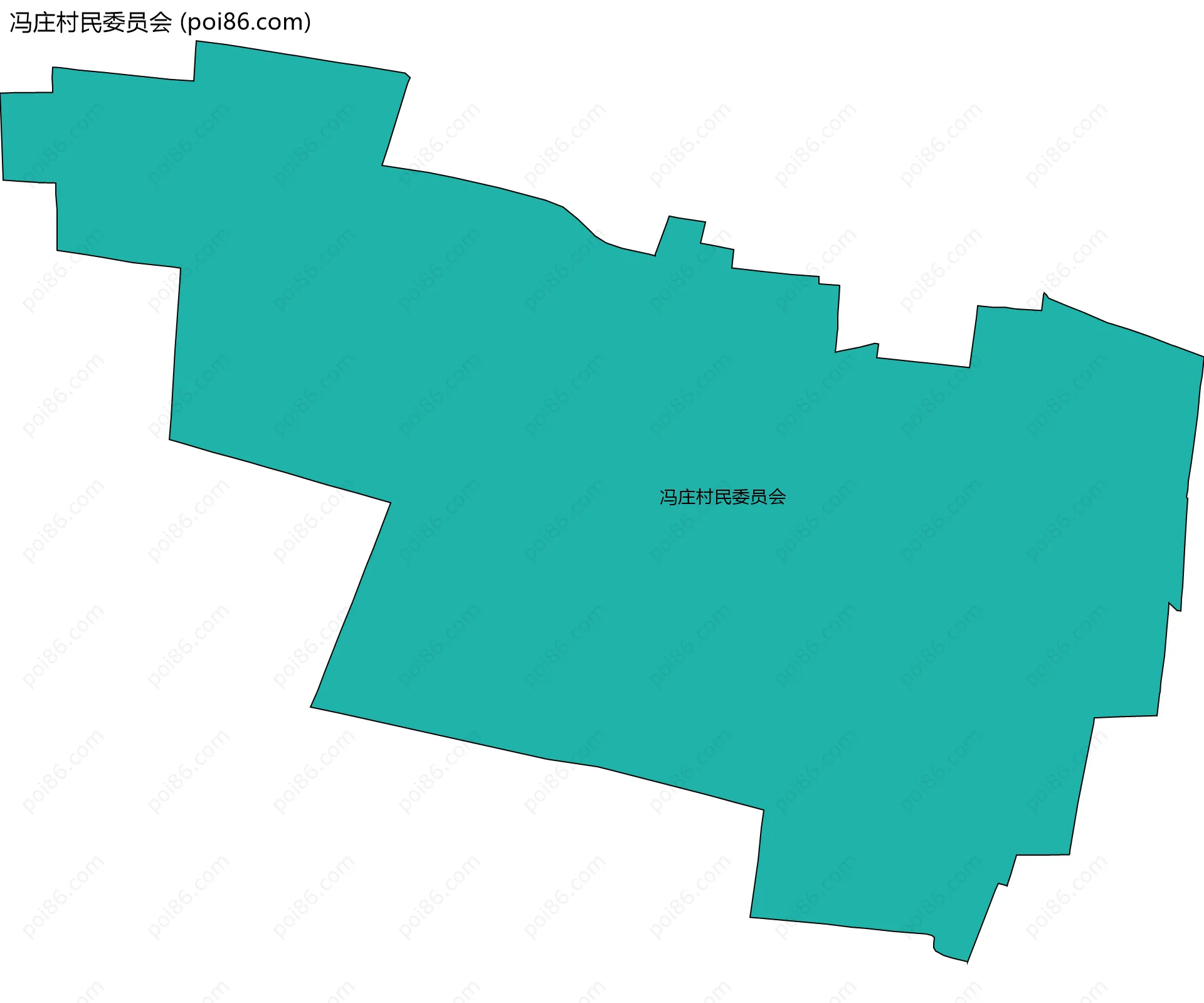 冯庄村民委员会边界地图