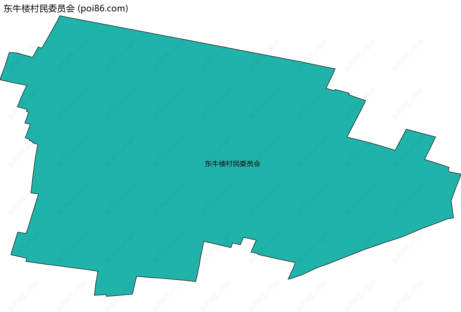 东牛楼村民委员会边界地图