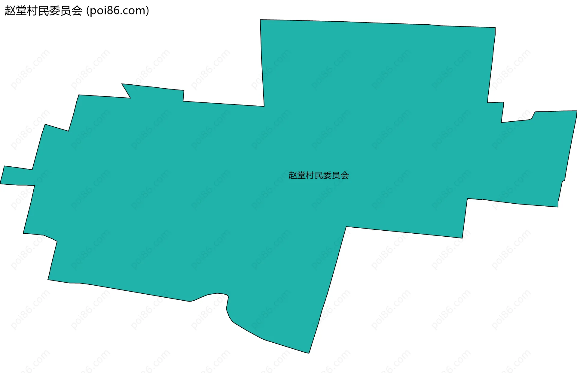 赵堂村民委员会边界地图