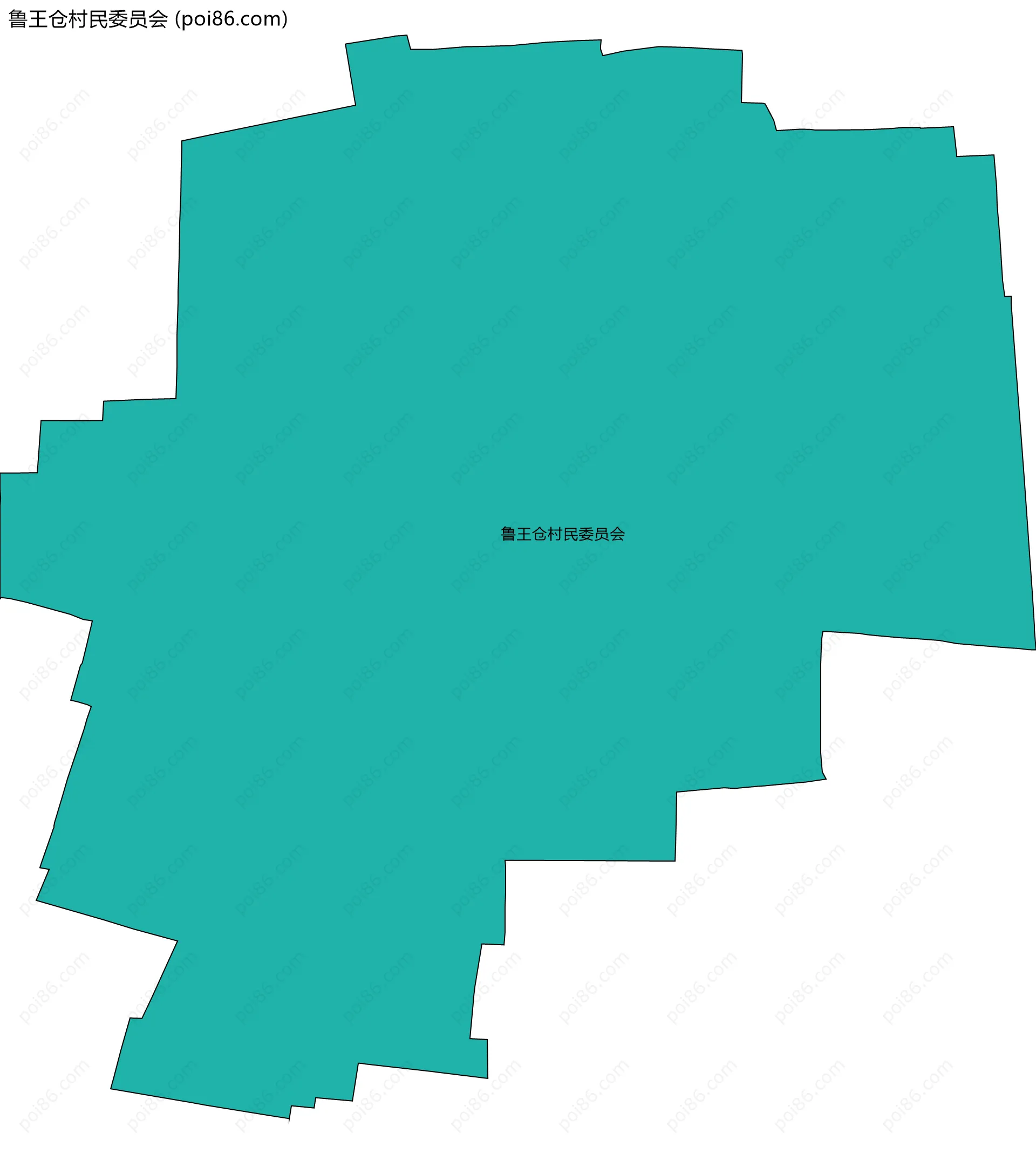 鲁王仓村民委员会边界地图