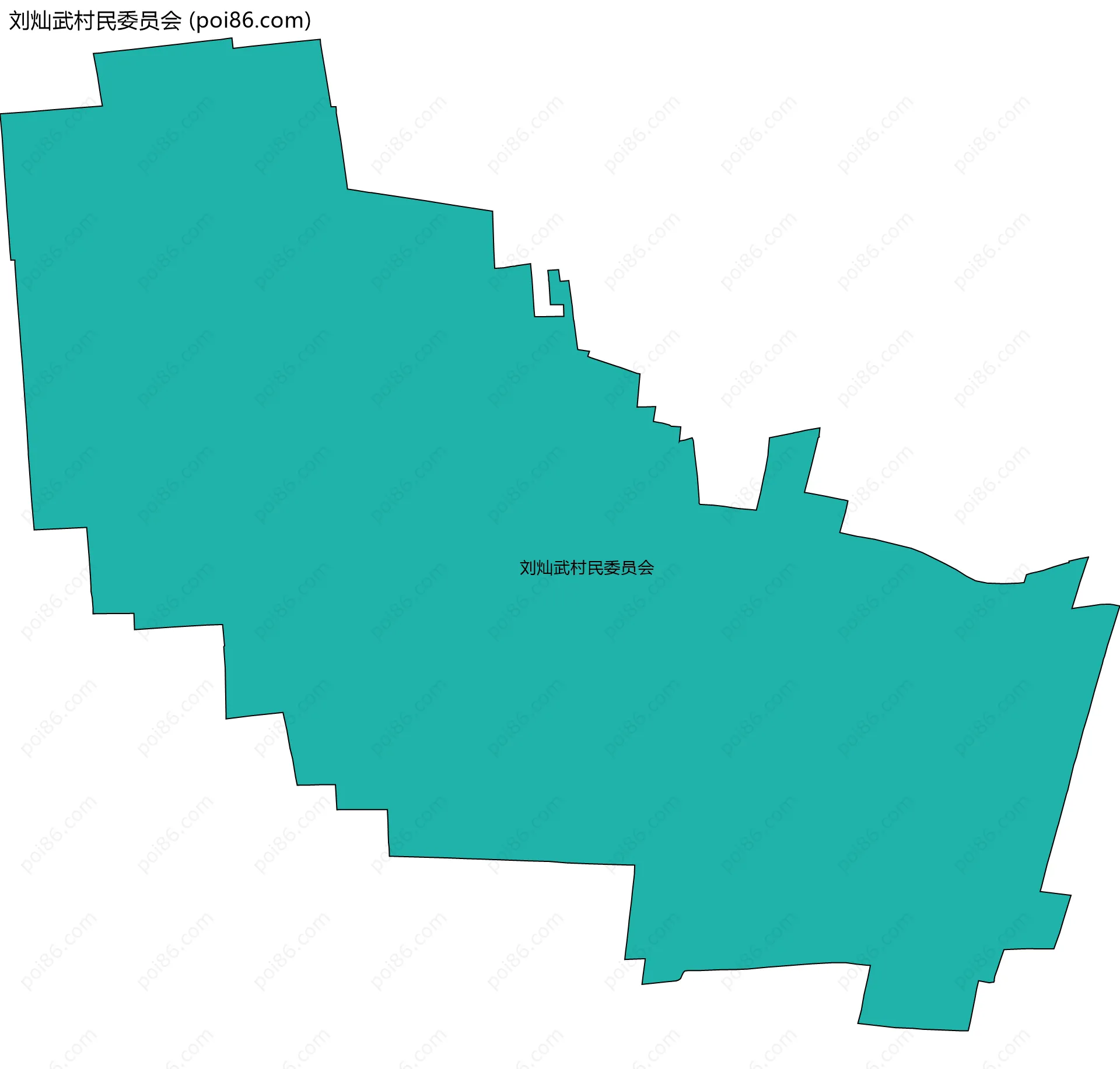 刘灿武村民委员会边界地图