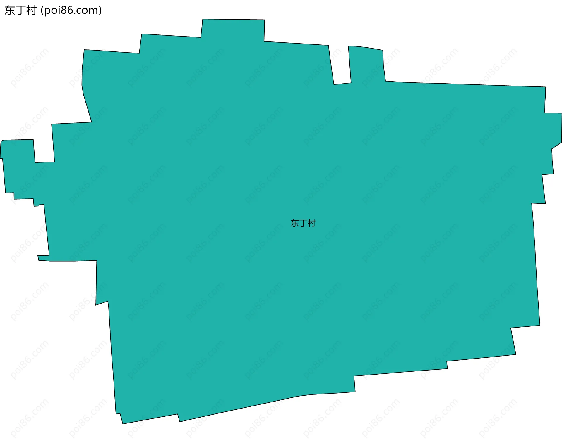 东丁村边界地图