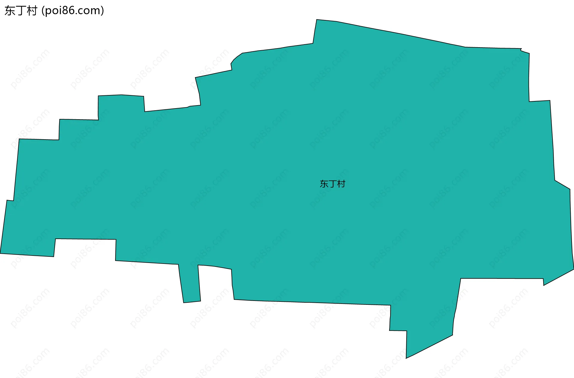 东丁村边界地图