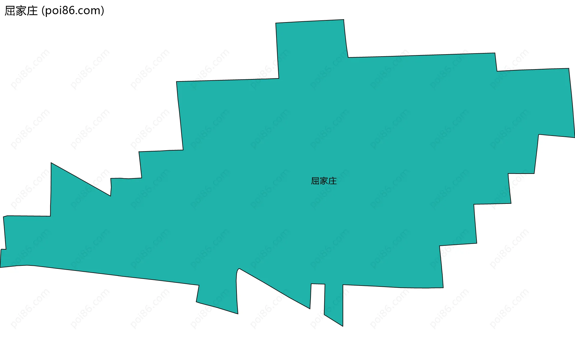 屈家庄边界地图