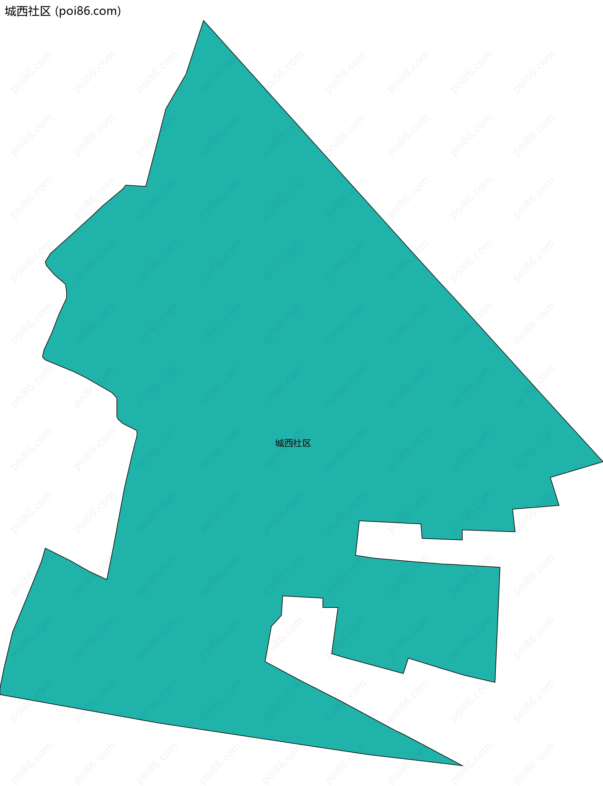 城西社区边界地图