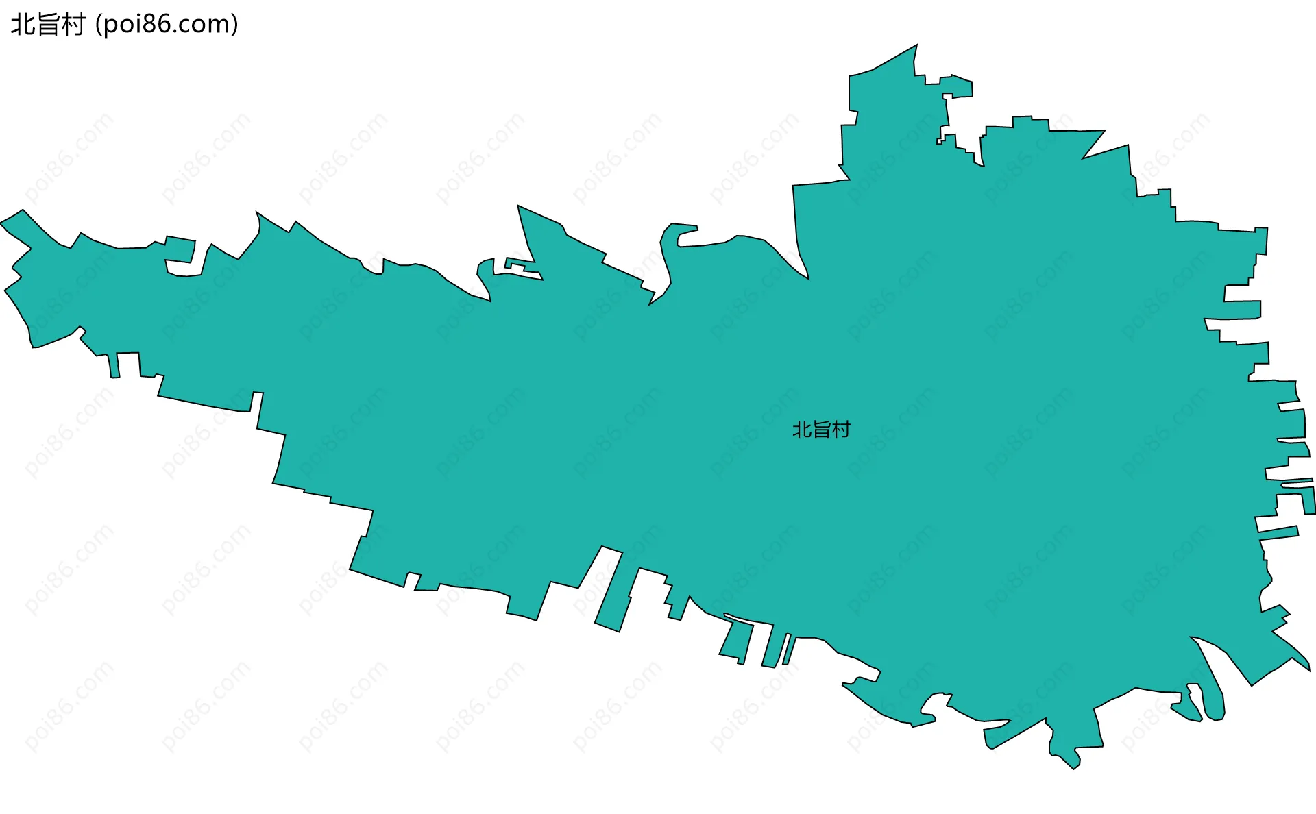 北旨村边界地图