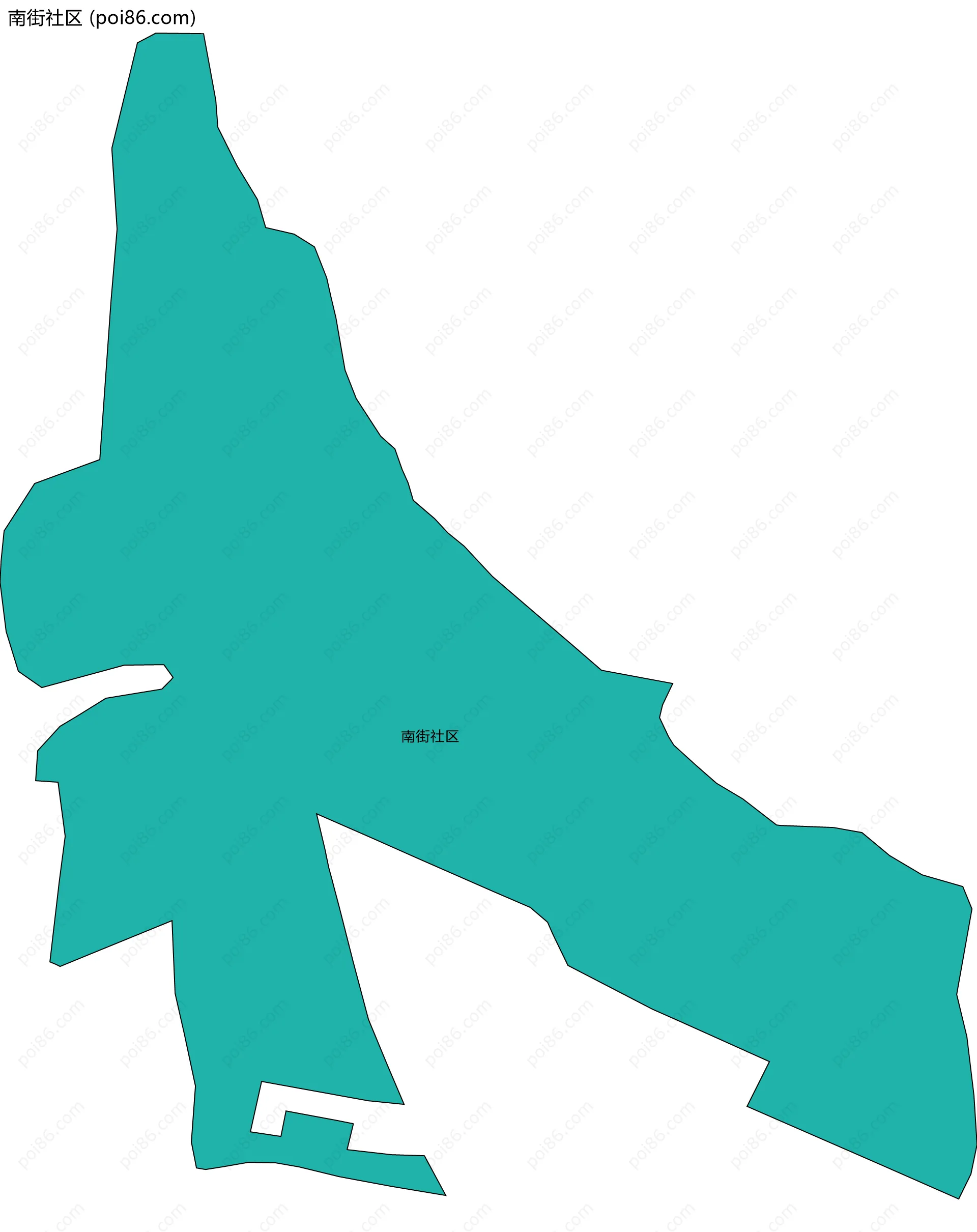 南街社区边界地图