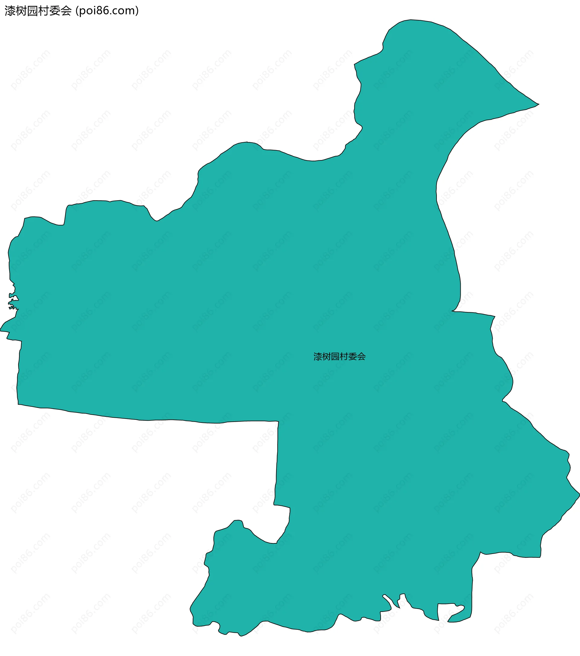 漆树园村委会边界地图