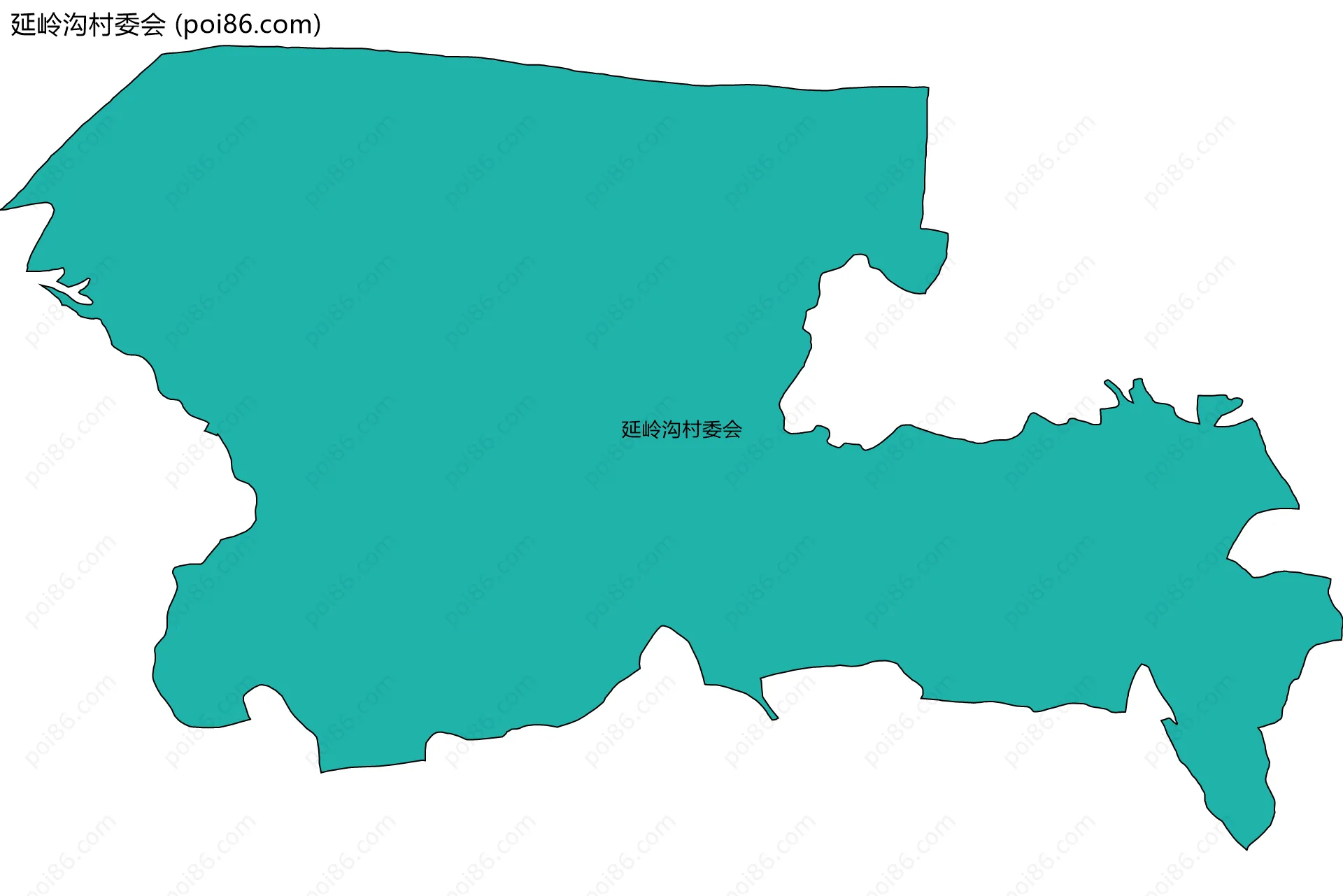 延岭沟村委会边界地图