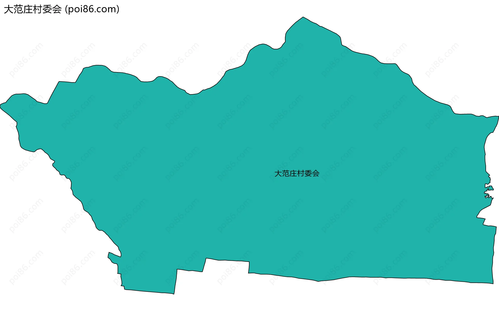 大范庄村委会边界地图