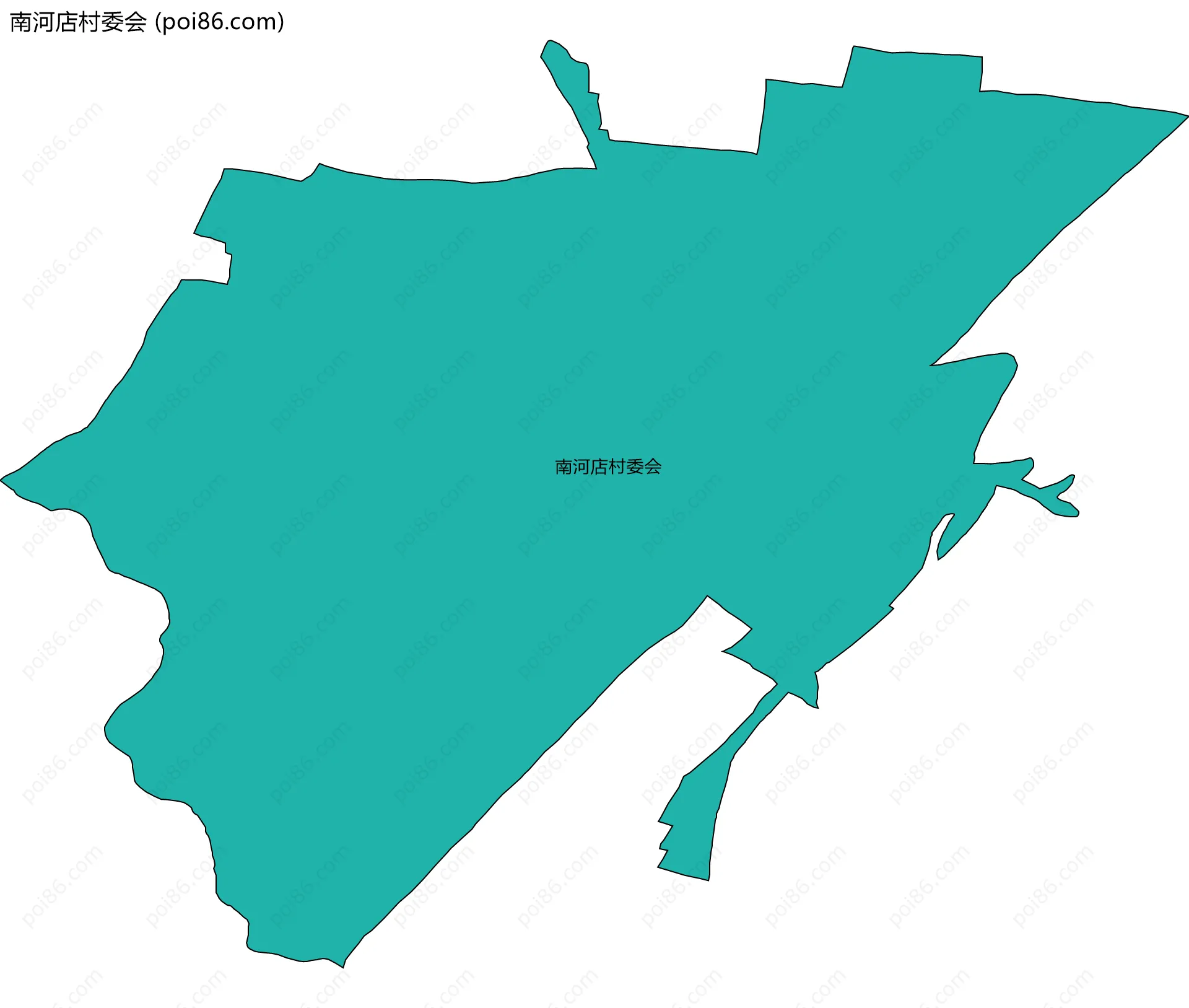 南河店村委会边界地图
