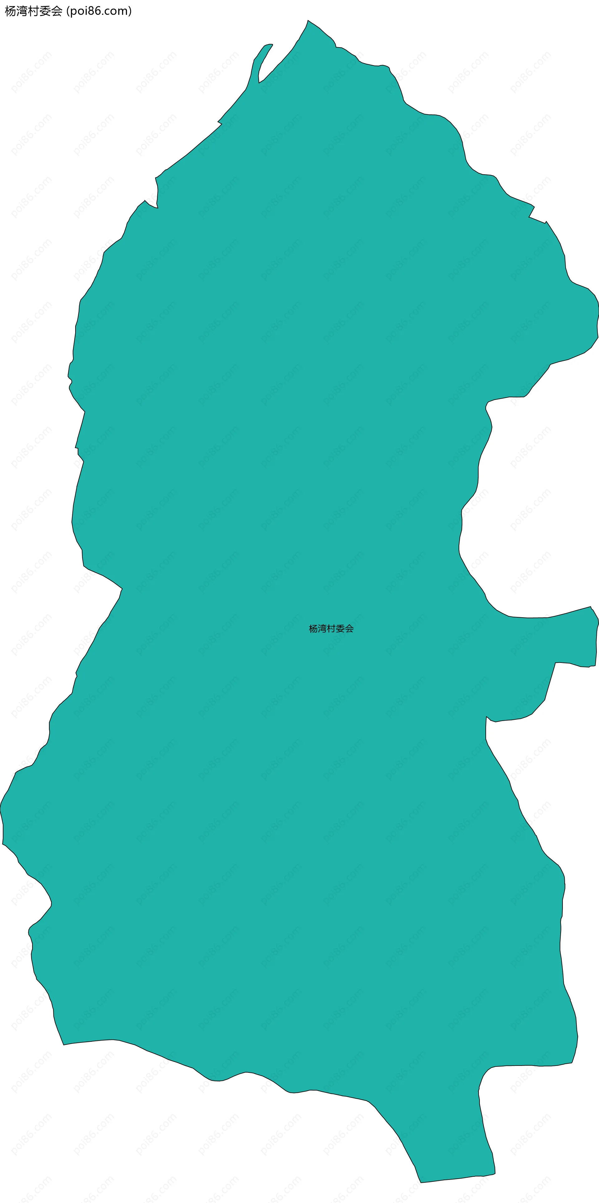 杨湾村委会边界地图