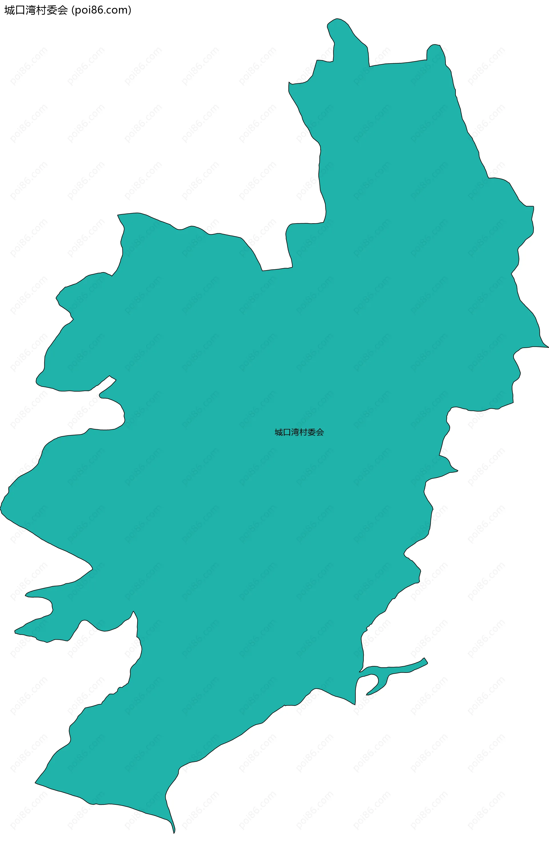 城口湾村委会边界地图