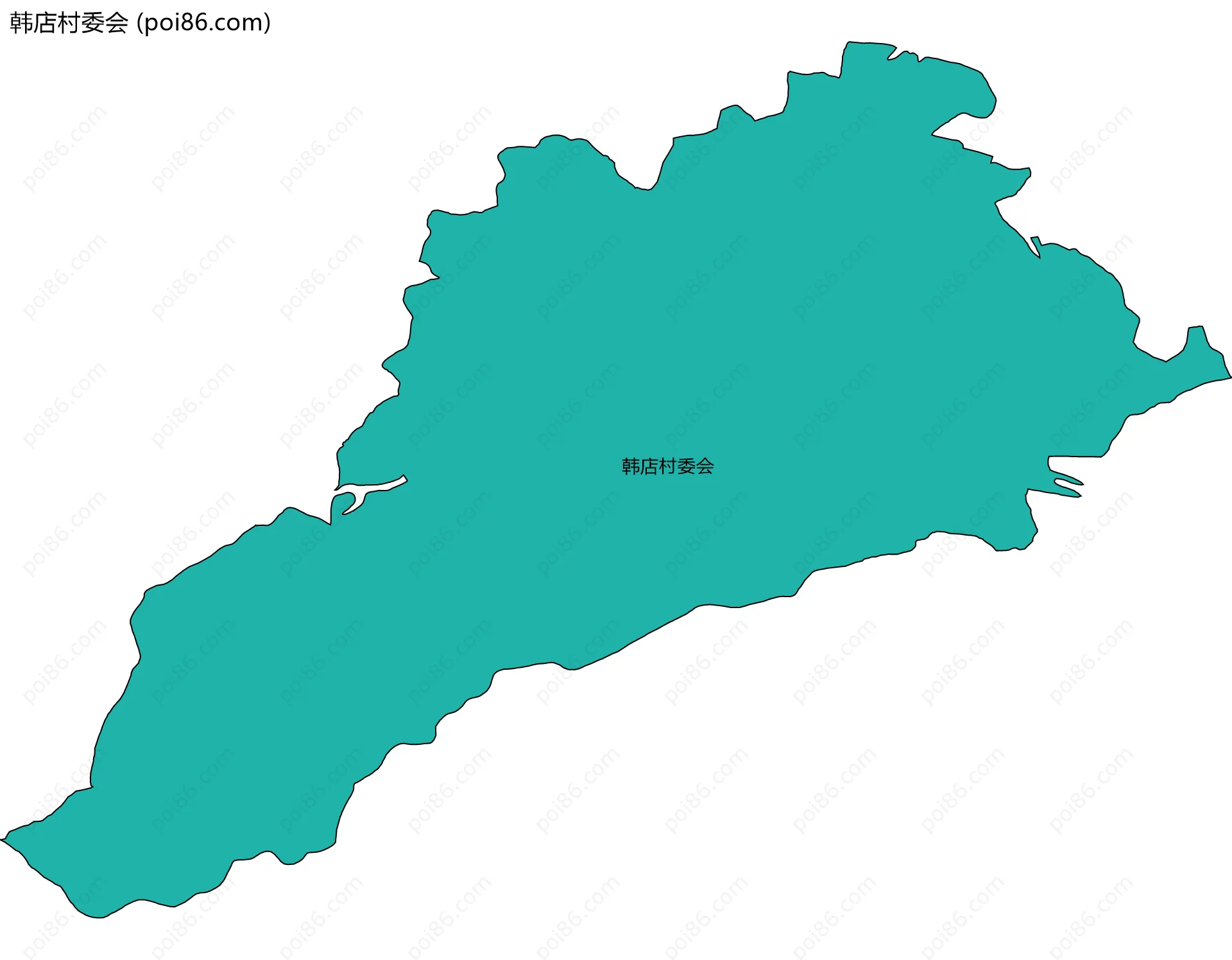 韩店村委会边界地图