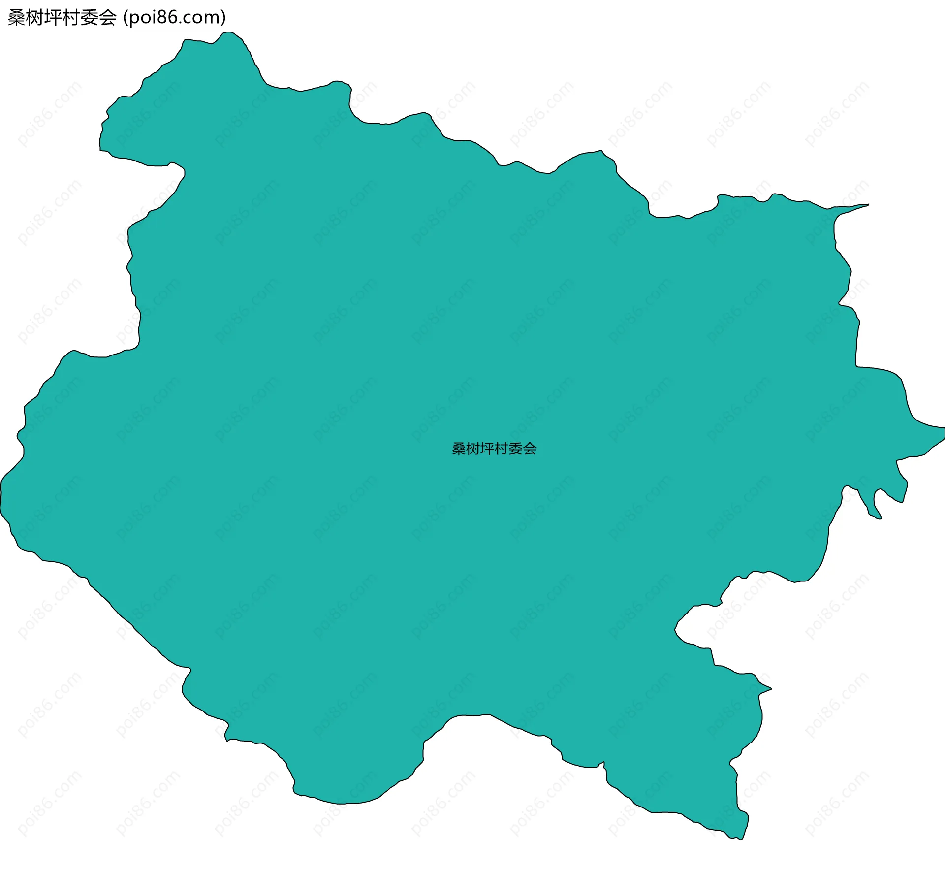 桑树坪村委会边界地图