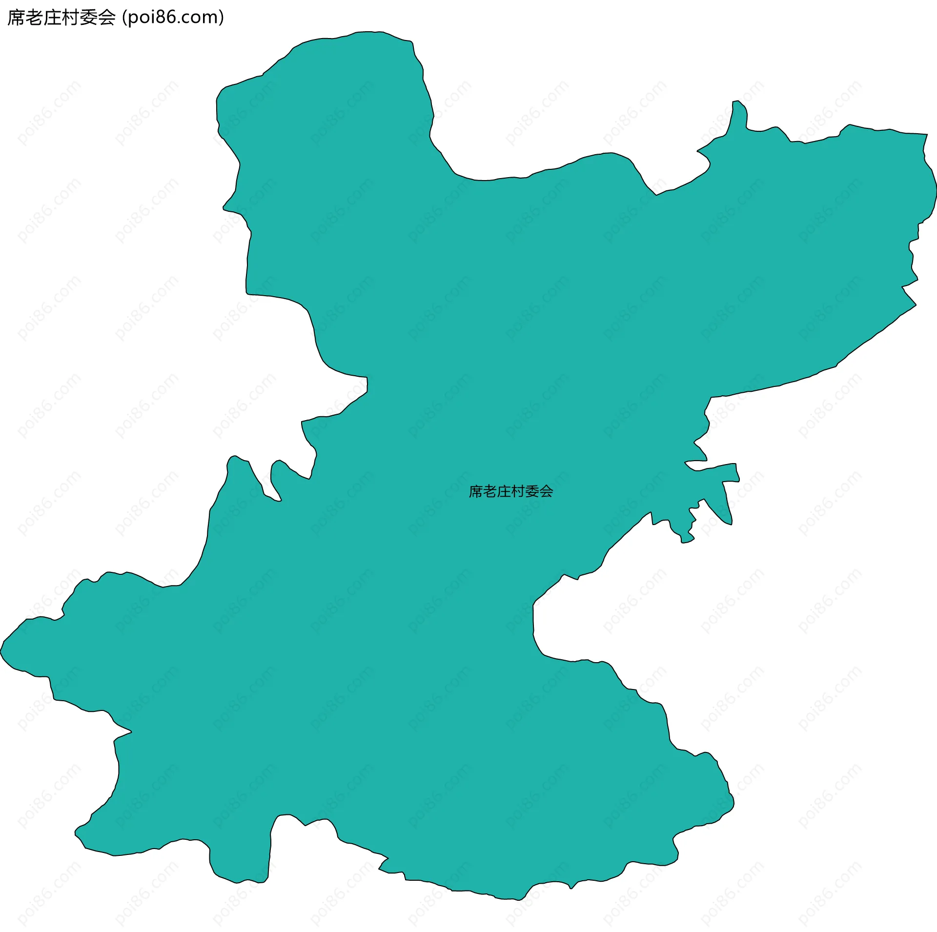 席老庄村委会边界地图