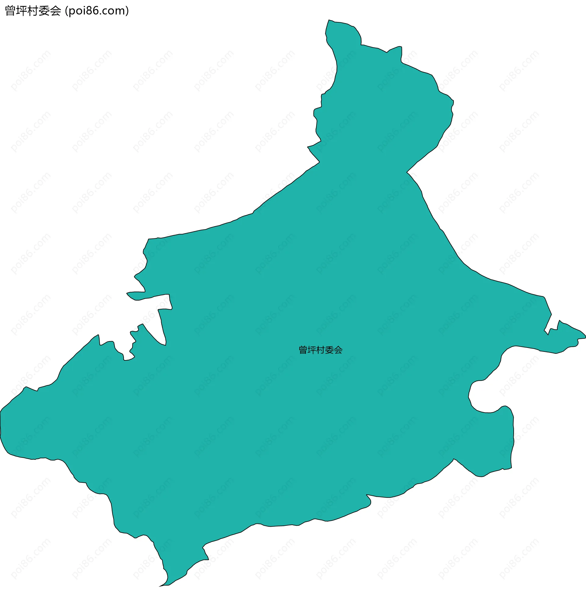 曾坪村委会边界地图