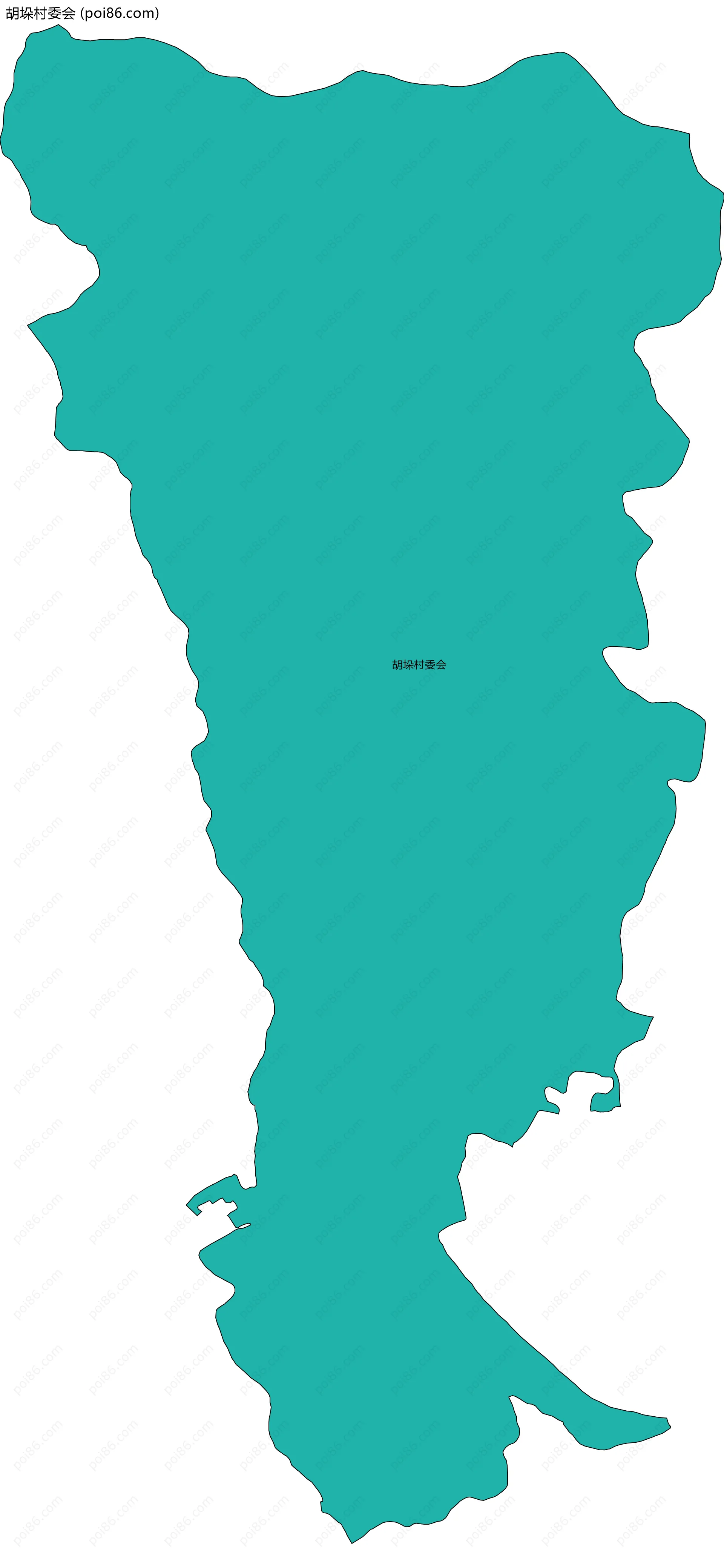 胡垛村委会边界地图