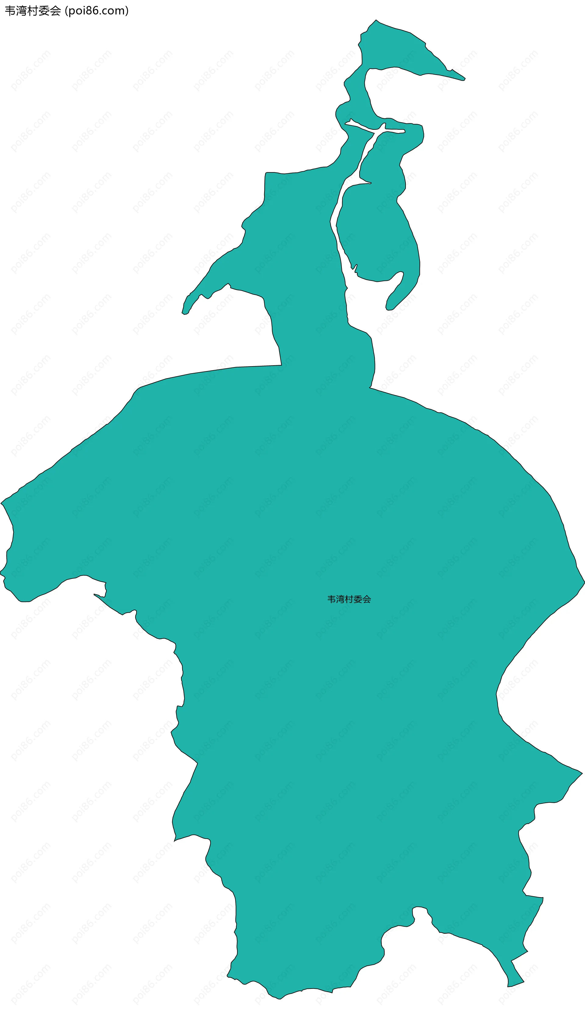 韦湾村委会边界地图