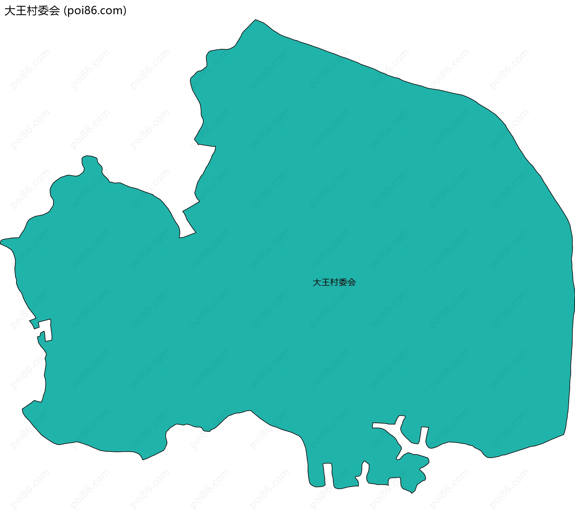 大王村委会边界地图