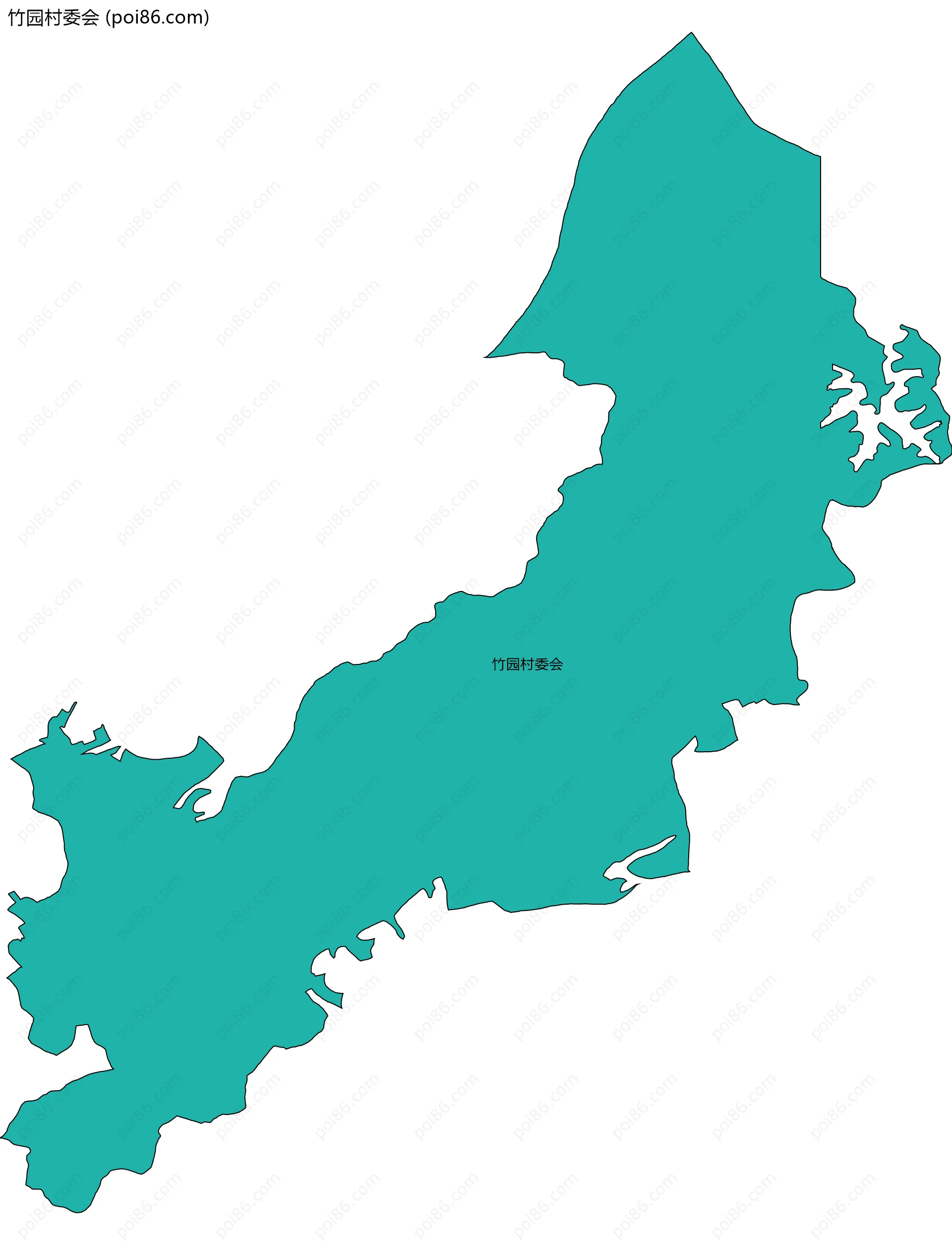 竹园村委会边界地图