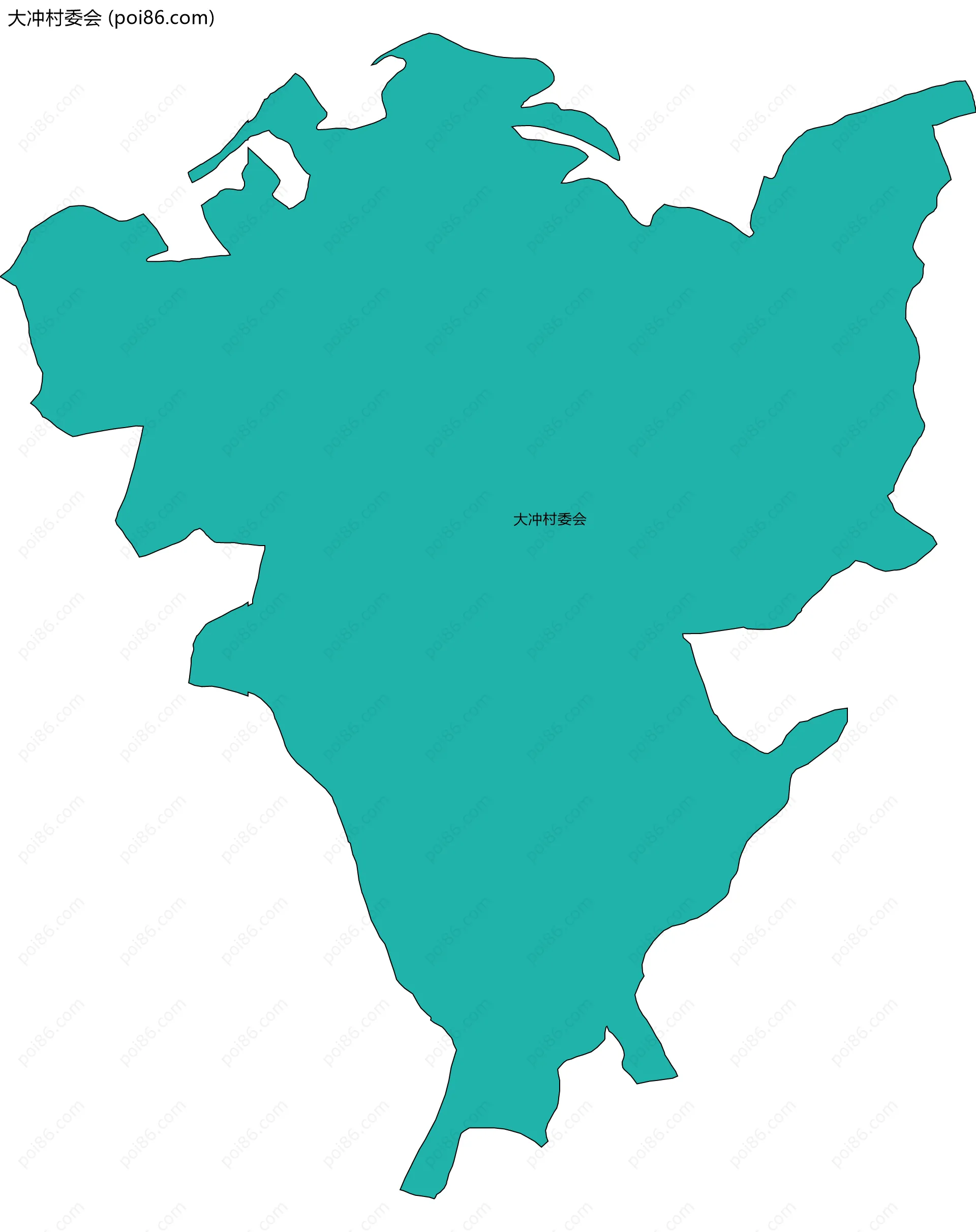 大冲村委会边界地图