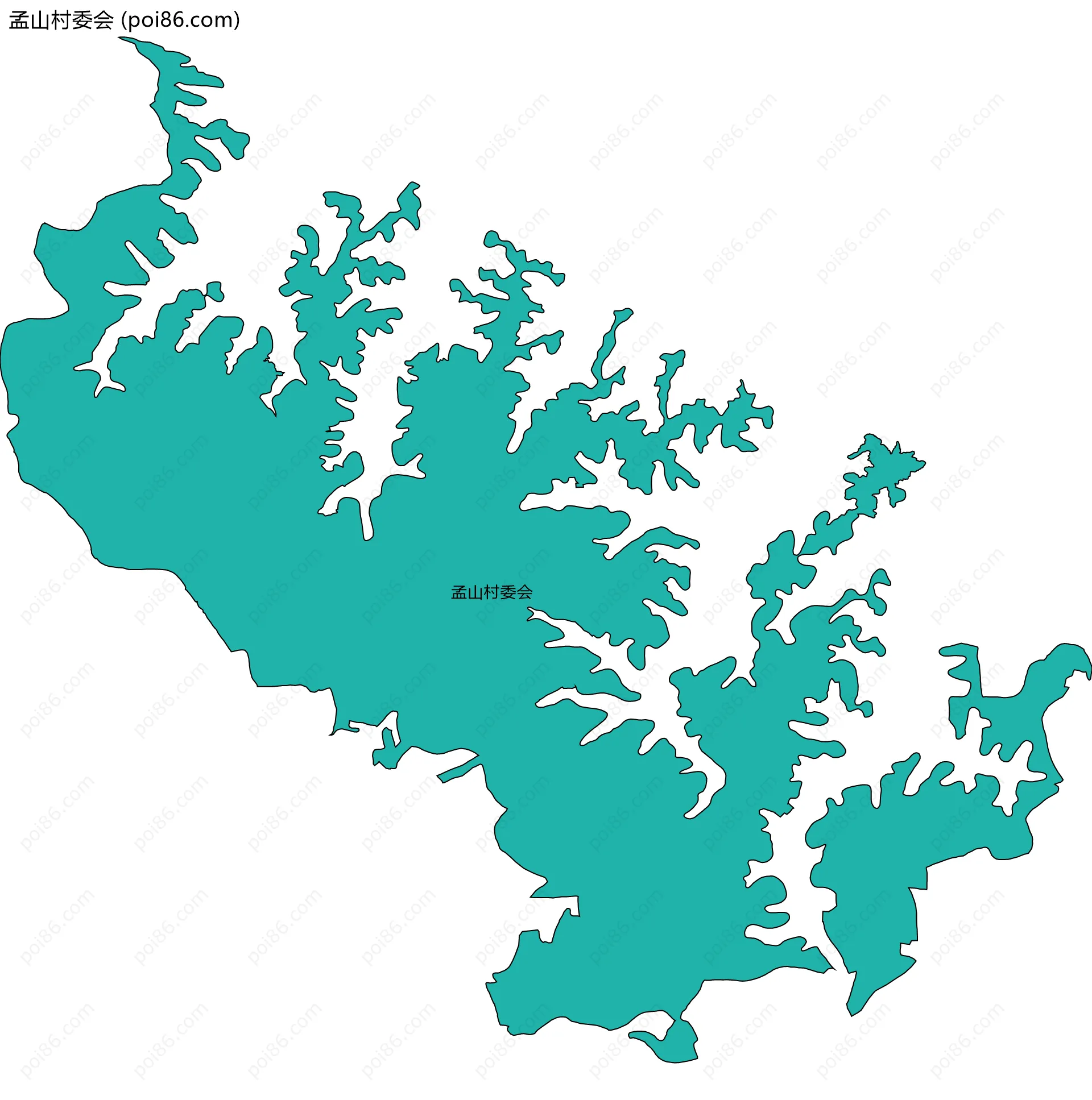 孟山村委会边界地图