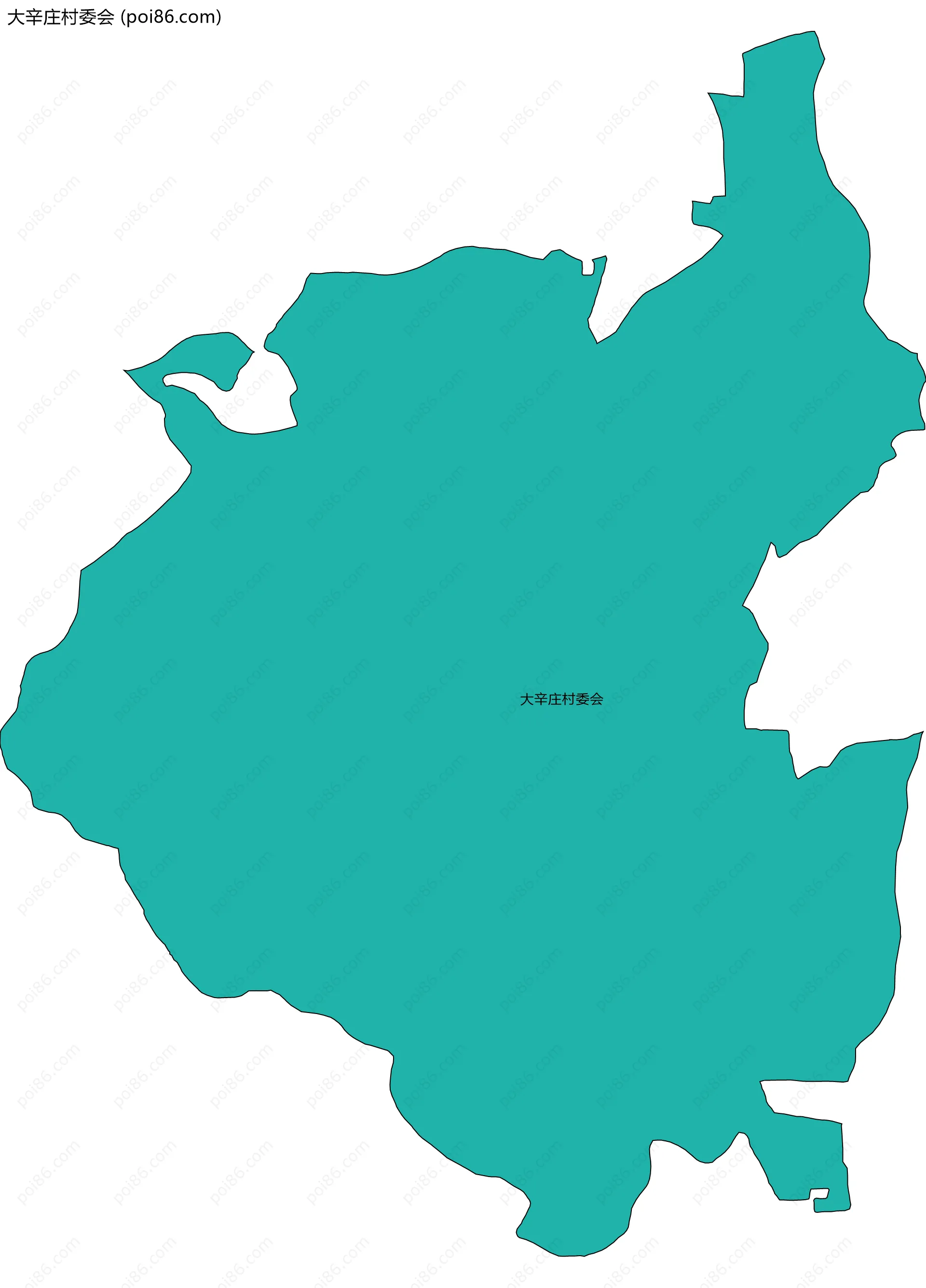 大辛庄村委会边界地图