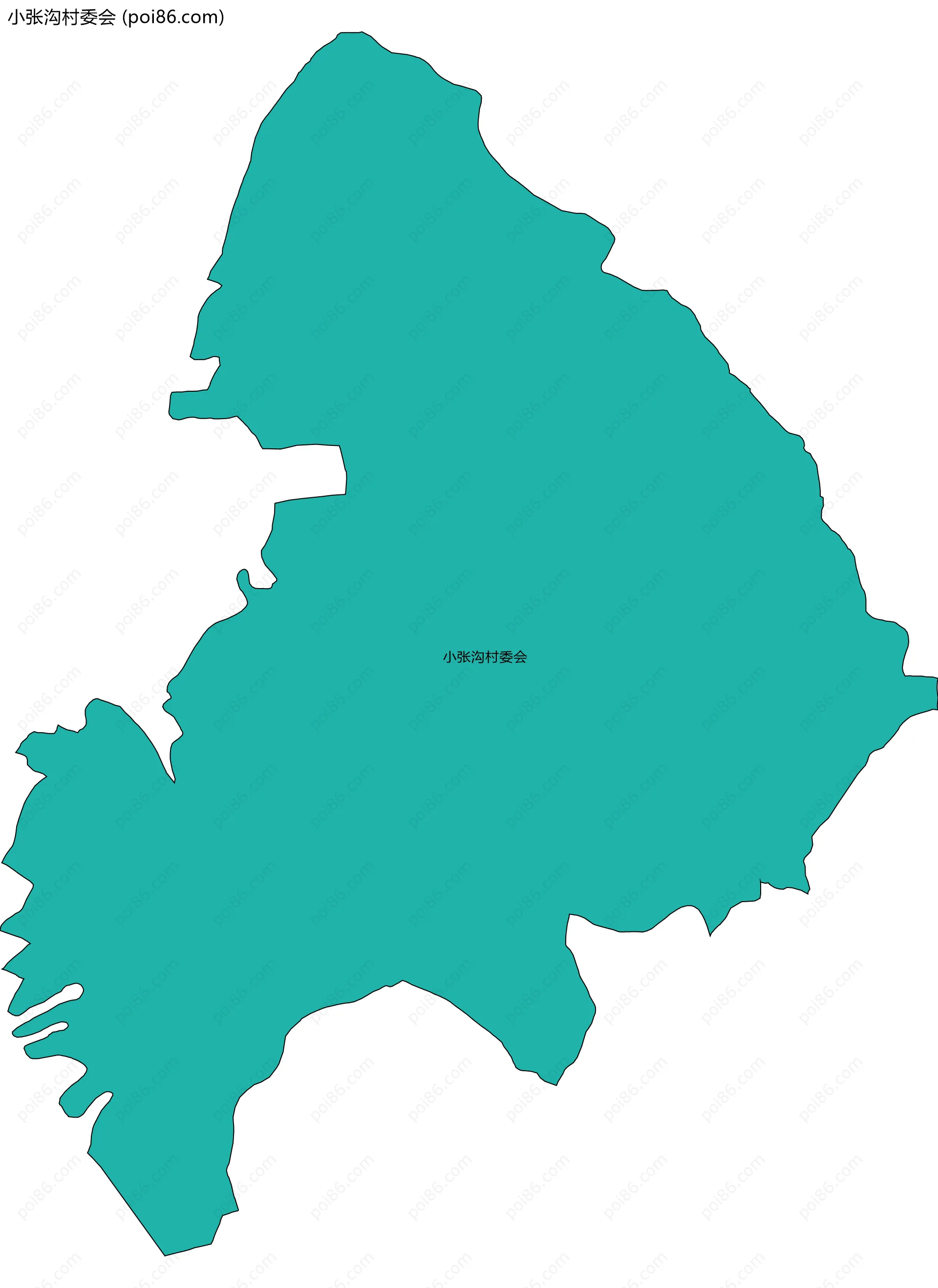 小张沟村委会边界地图