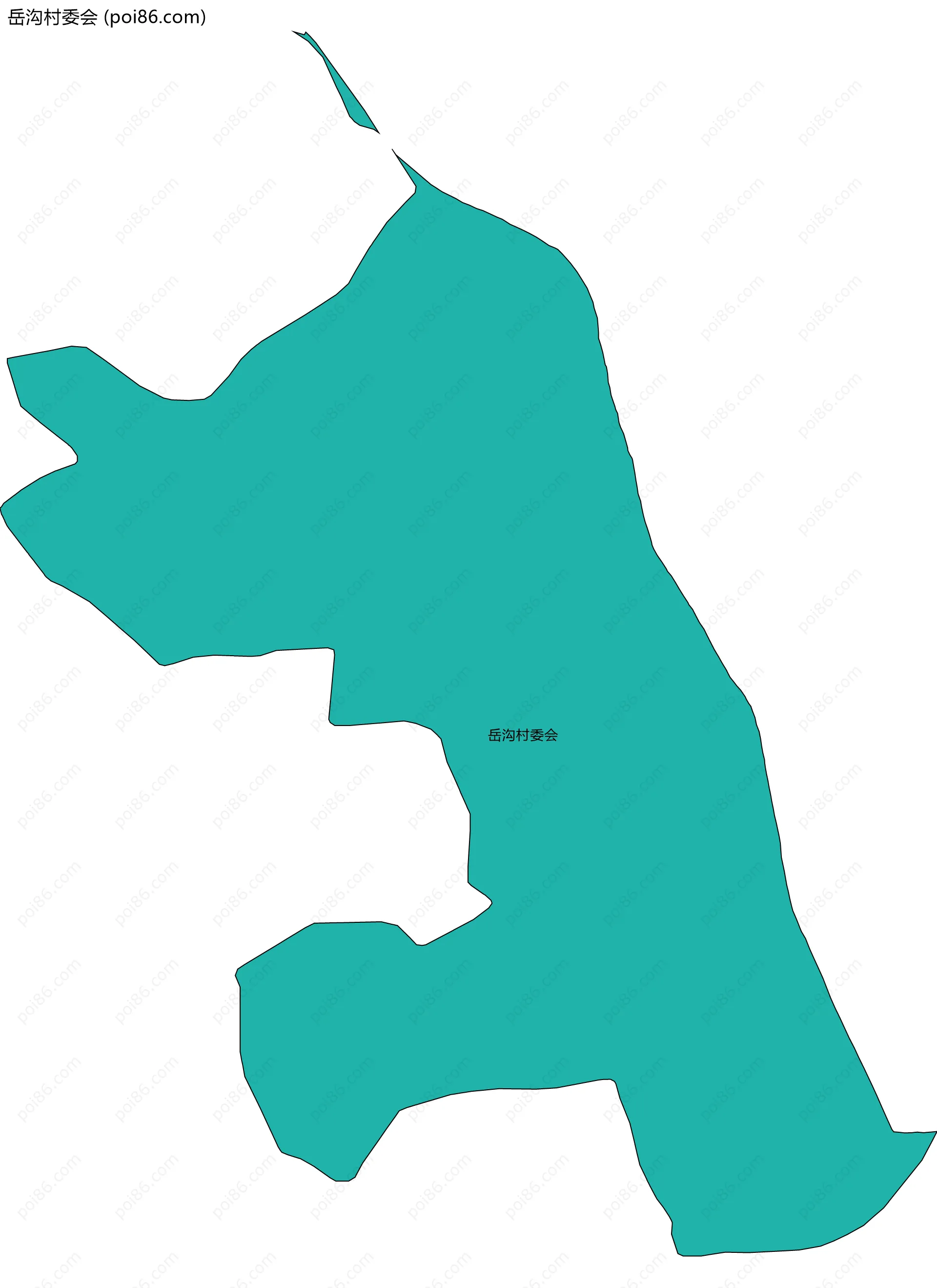 岳沟村委会边界地图