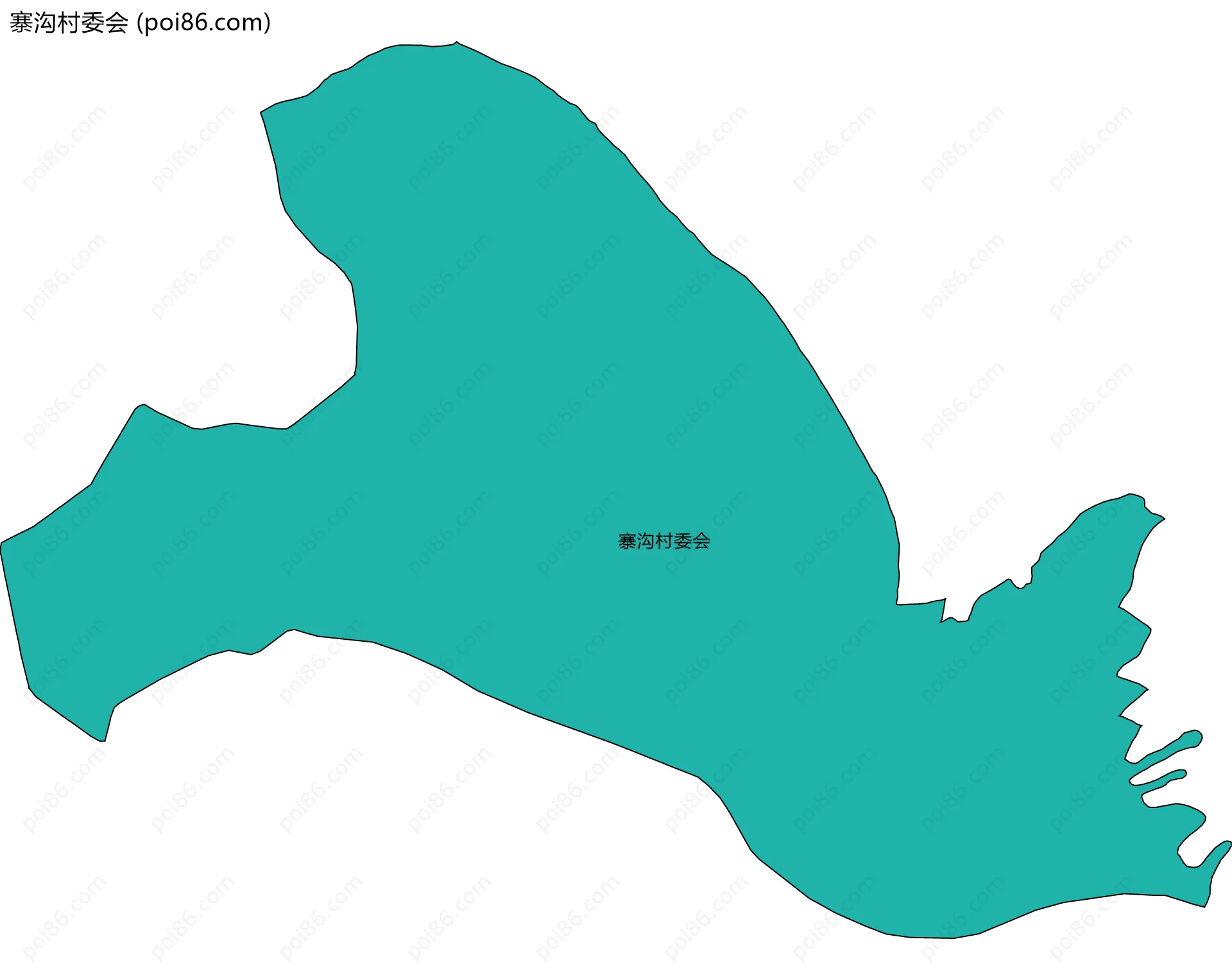 寨沟村委会边界地图