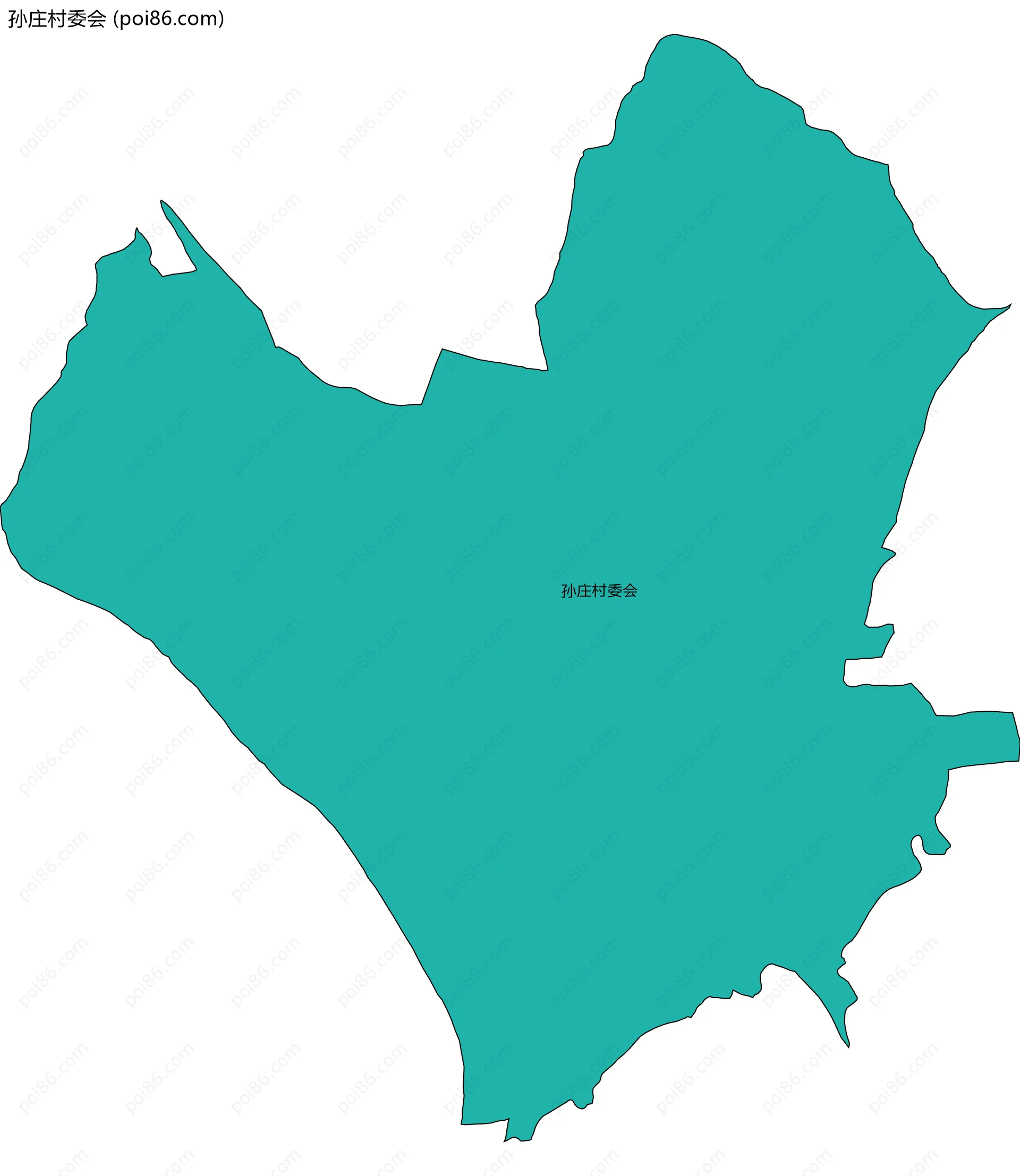 孙庄村委会边界地图