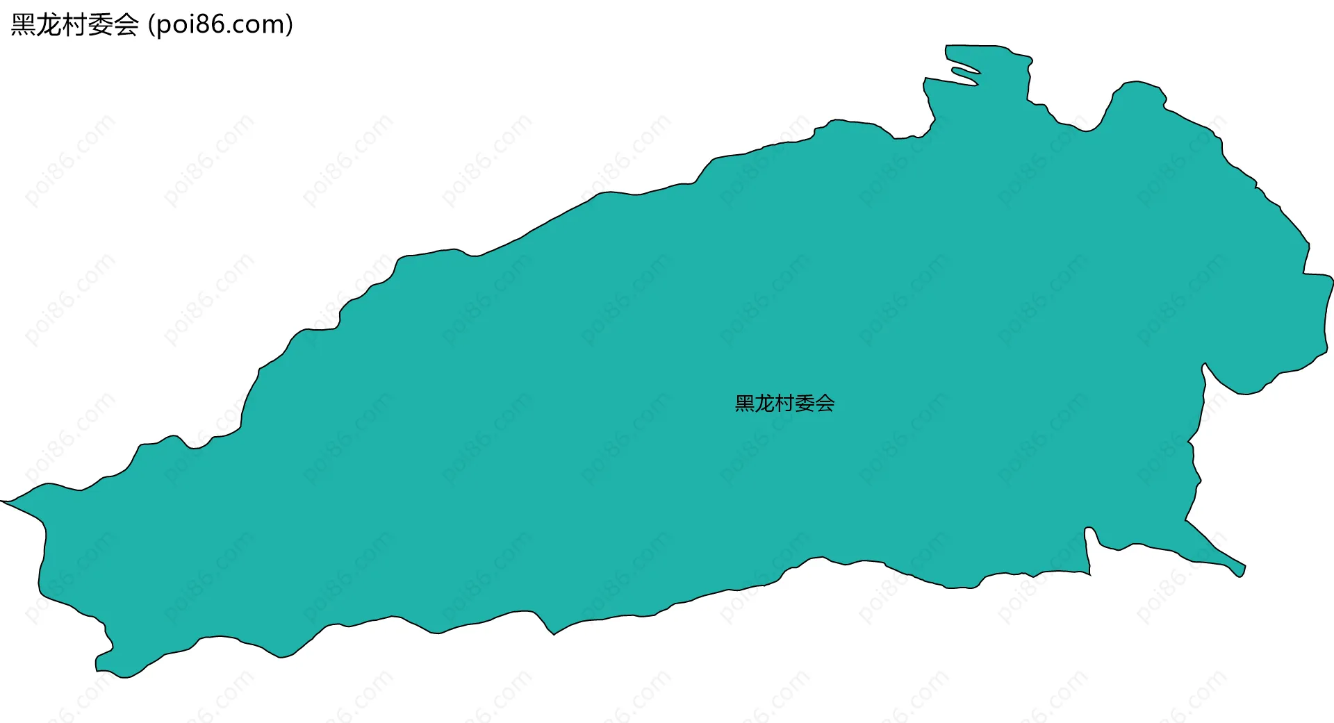 黑龙村委会边界地图