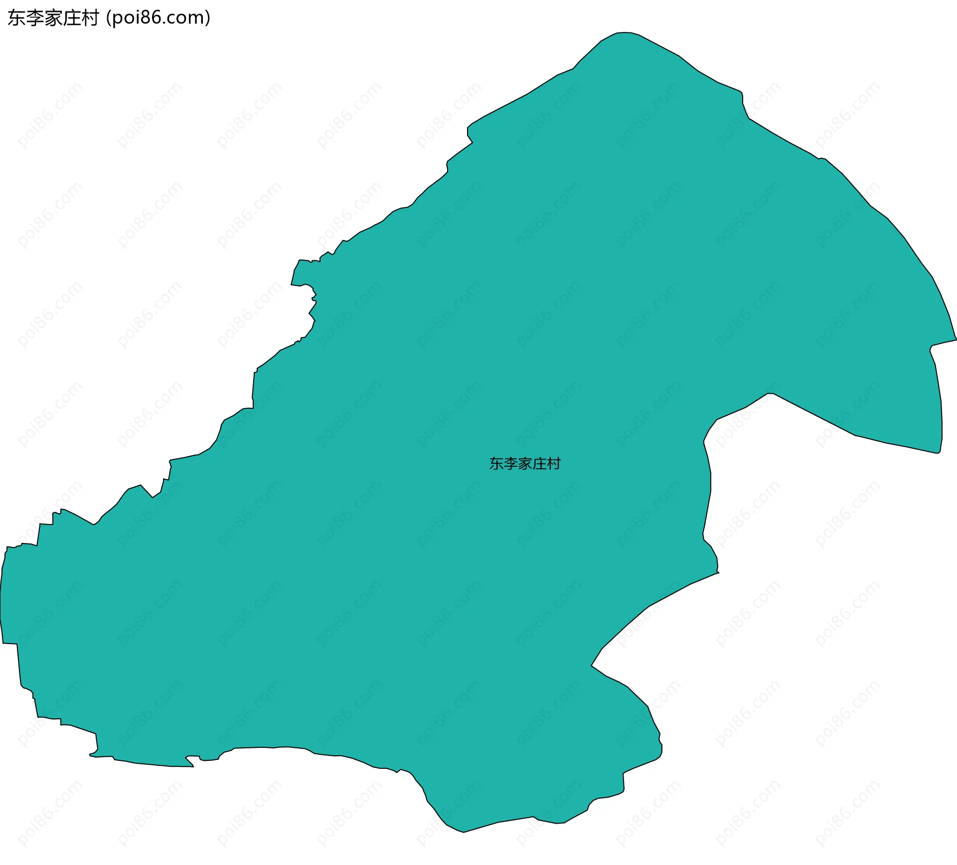 东李家庄村边界地图