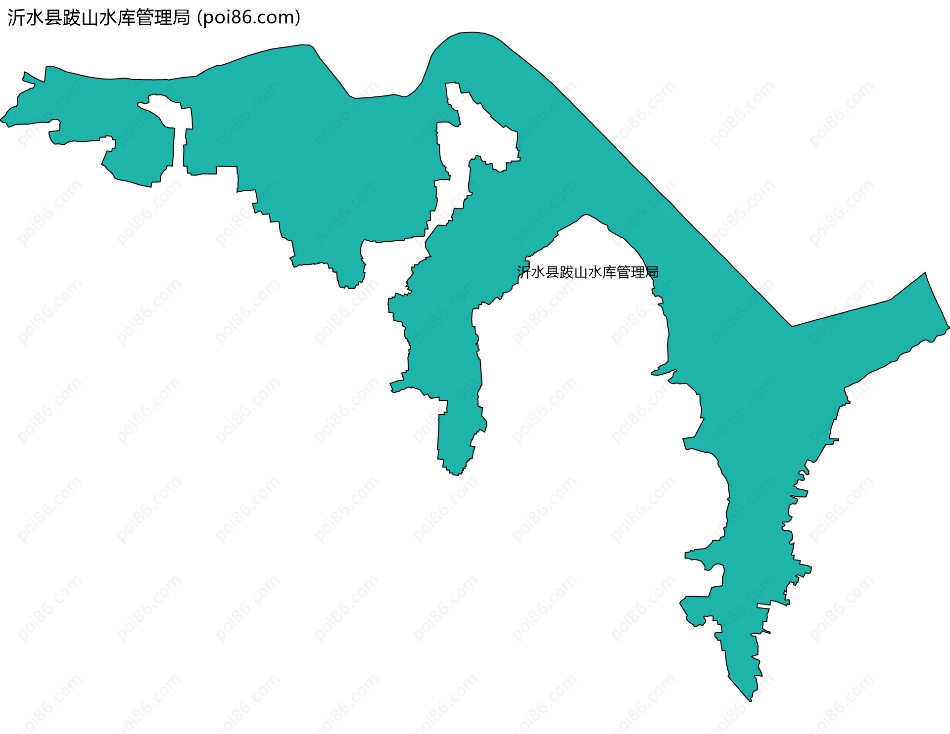 沂水县跋山水库管理局边界地图