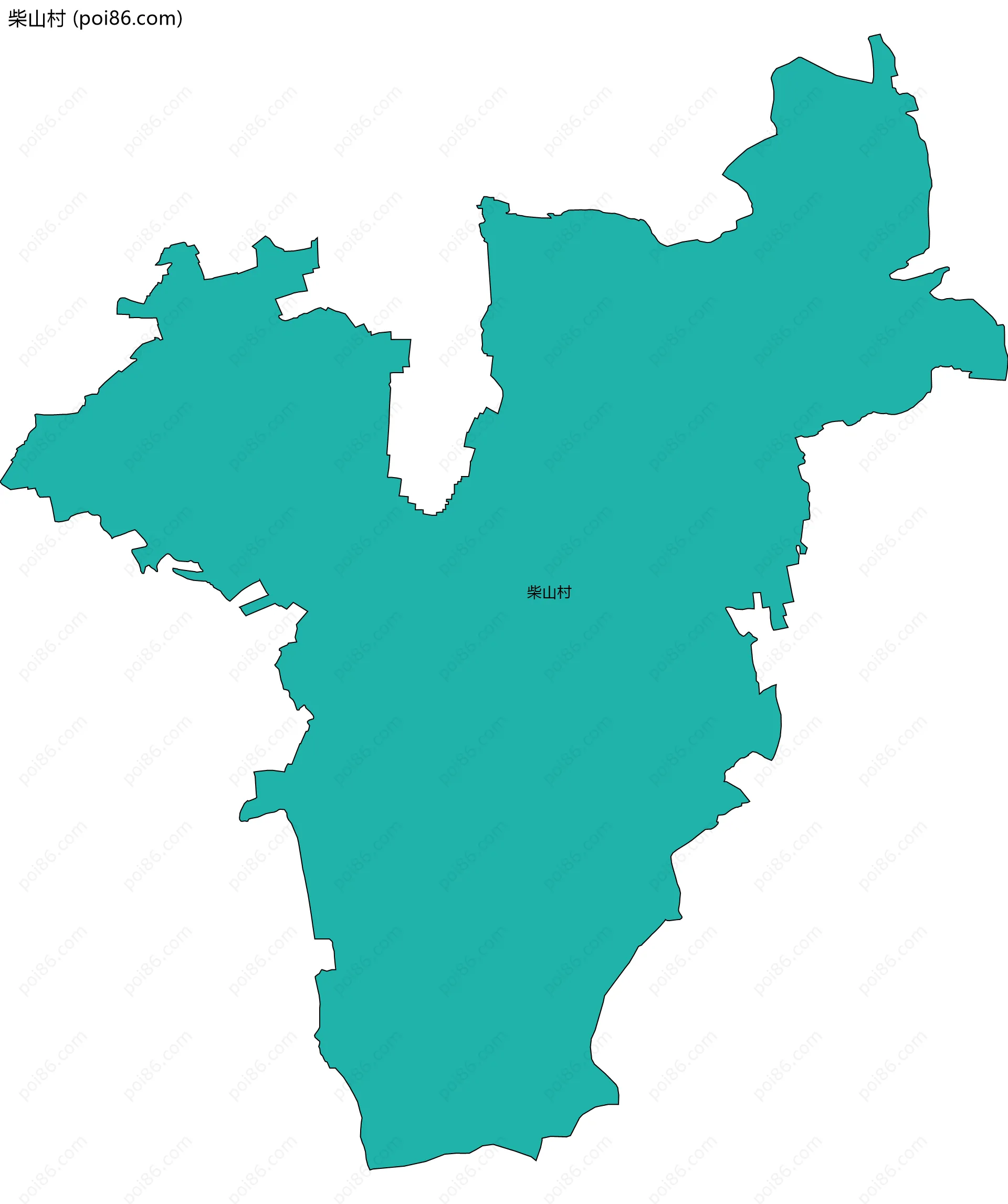 柴山村边界地图