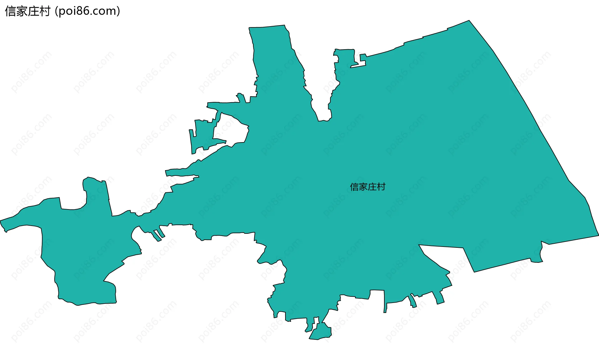 信家庄村边界地图