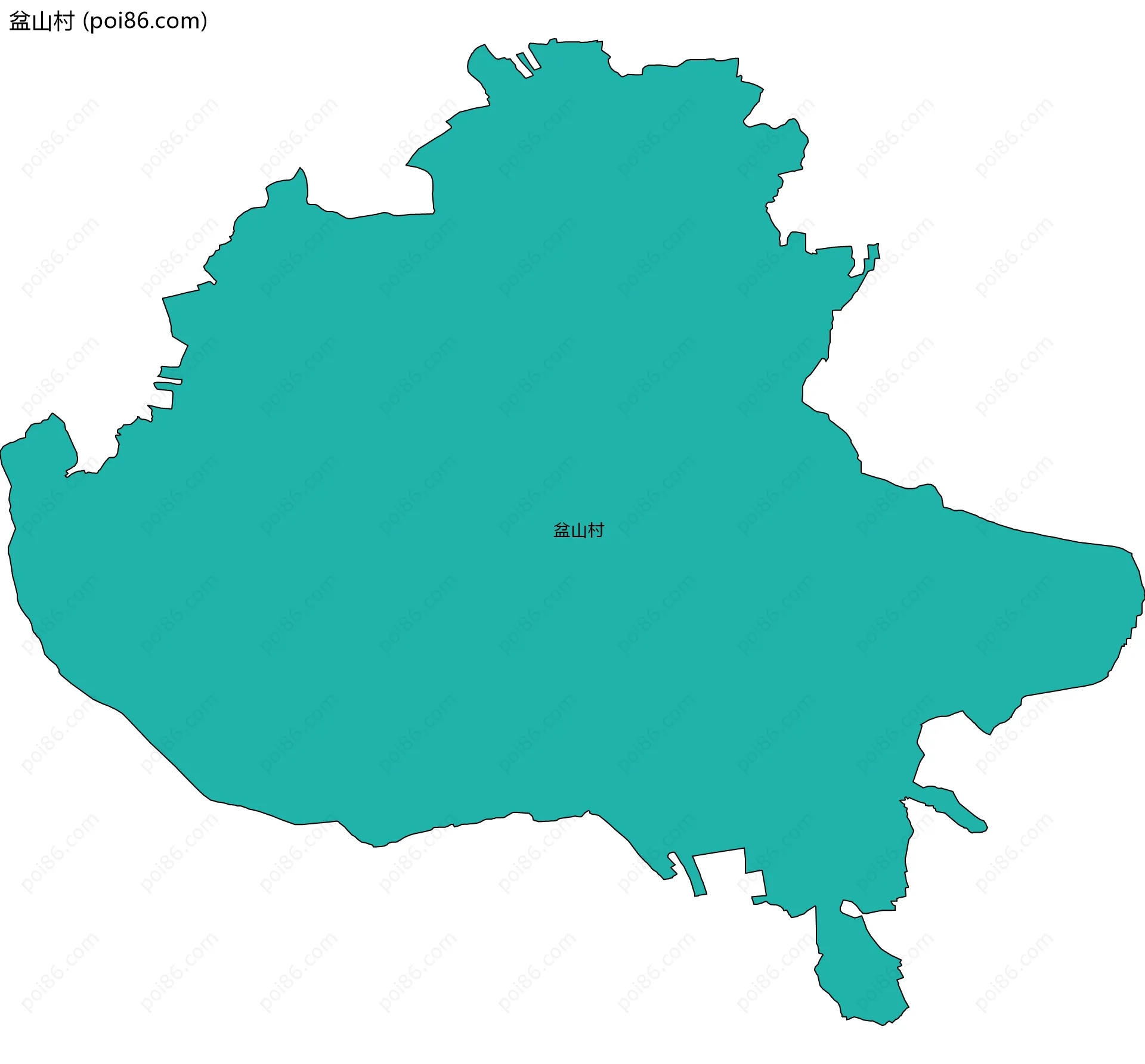 盆山村边界地图